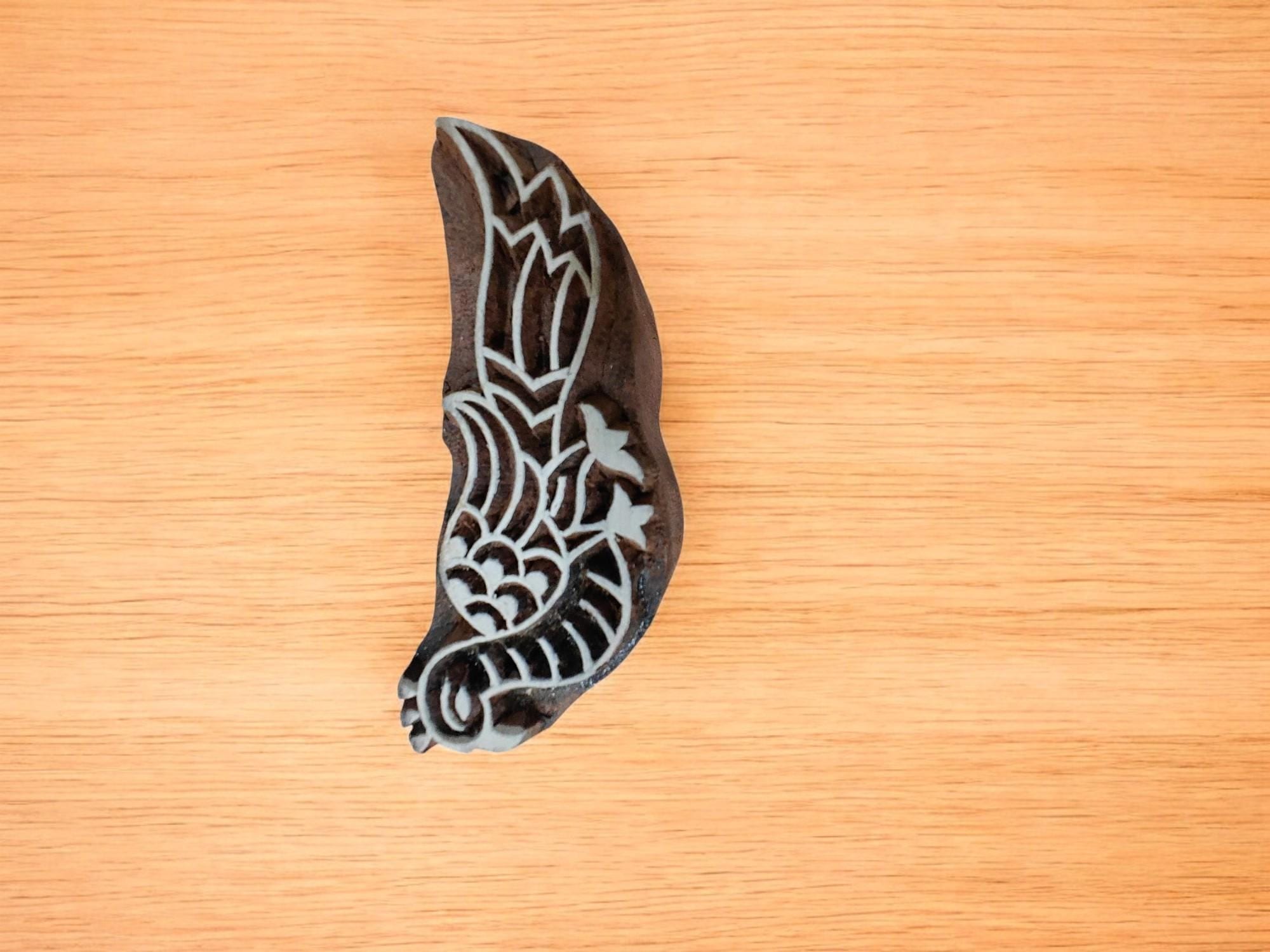 Silent Peacock pottery stamp ceramic mold scrapbooking tjap batik printing floral carved stamps.