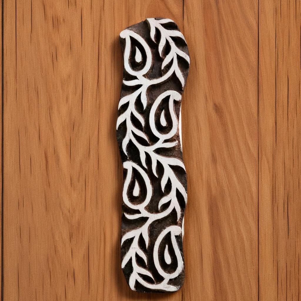 Wood Block - Paisley Vine