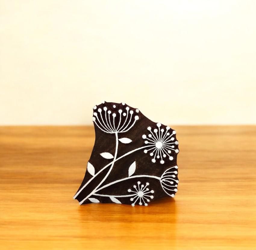 Indian Wooden Printing Block - Seedhead Bunch