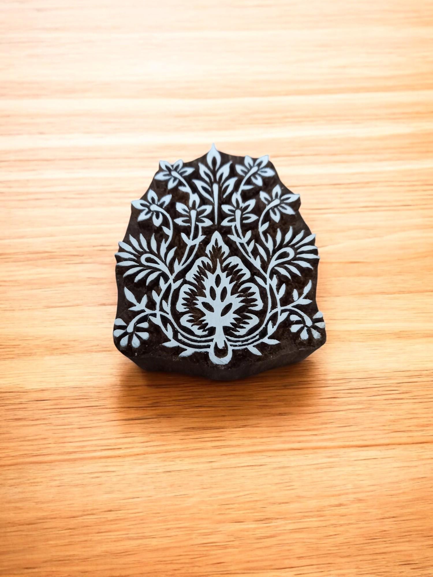 A Oriental Floral Design ,pottery stamp ceramic mold scrapbooking tjap batik printing floral carved stamps.