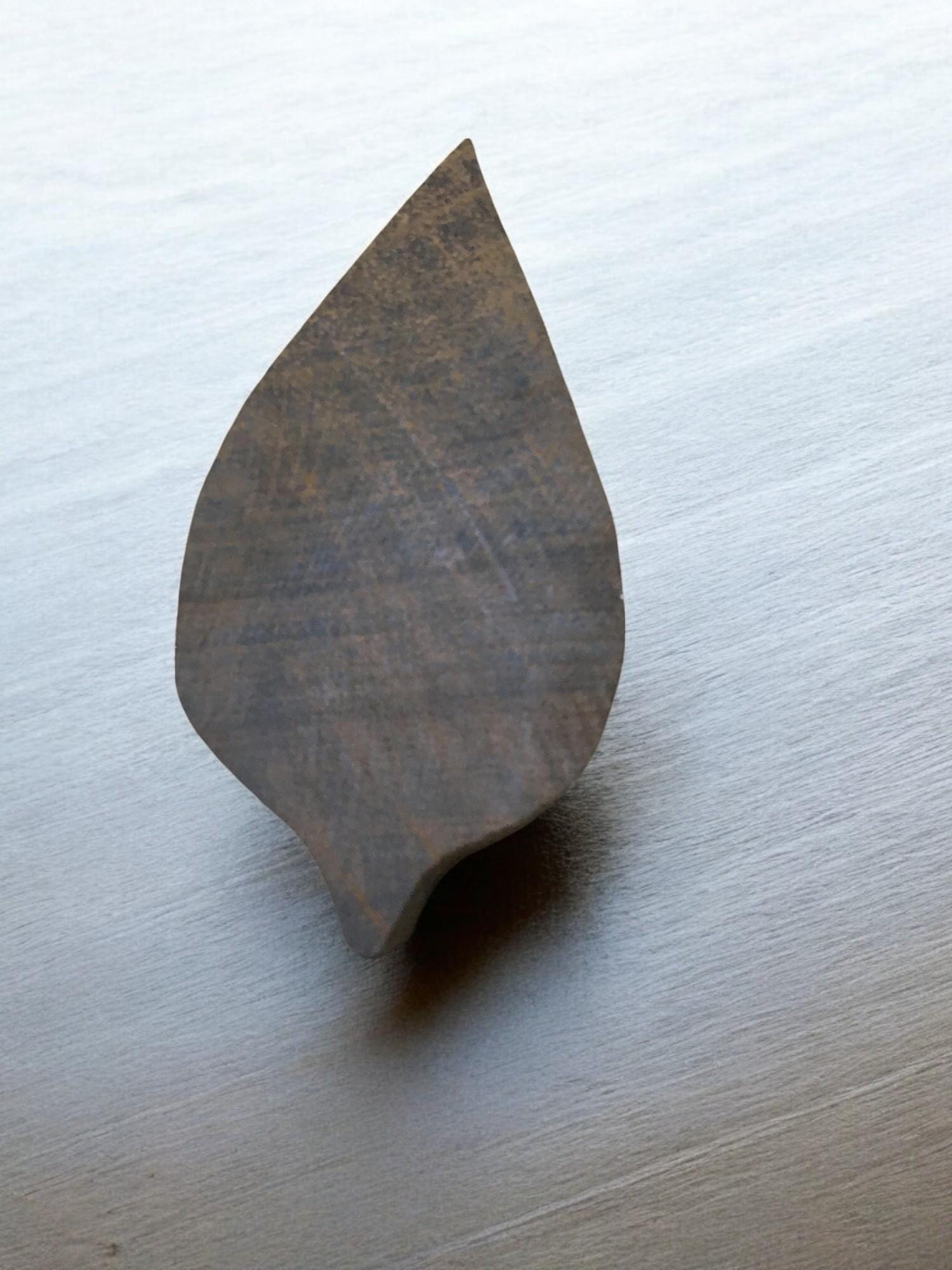 Hand Carved Stripy Leaf Wood Block Stamp, Indian Textile Printing