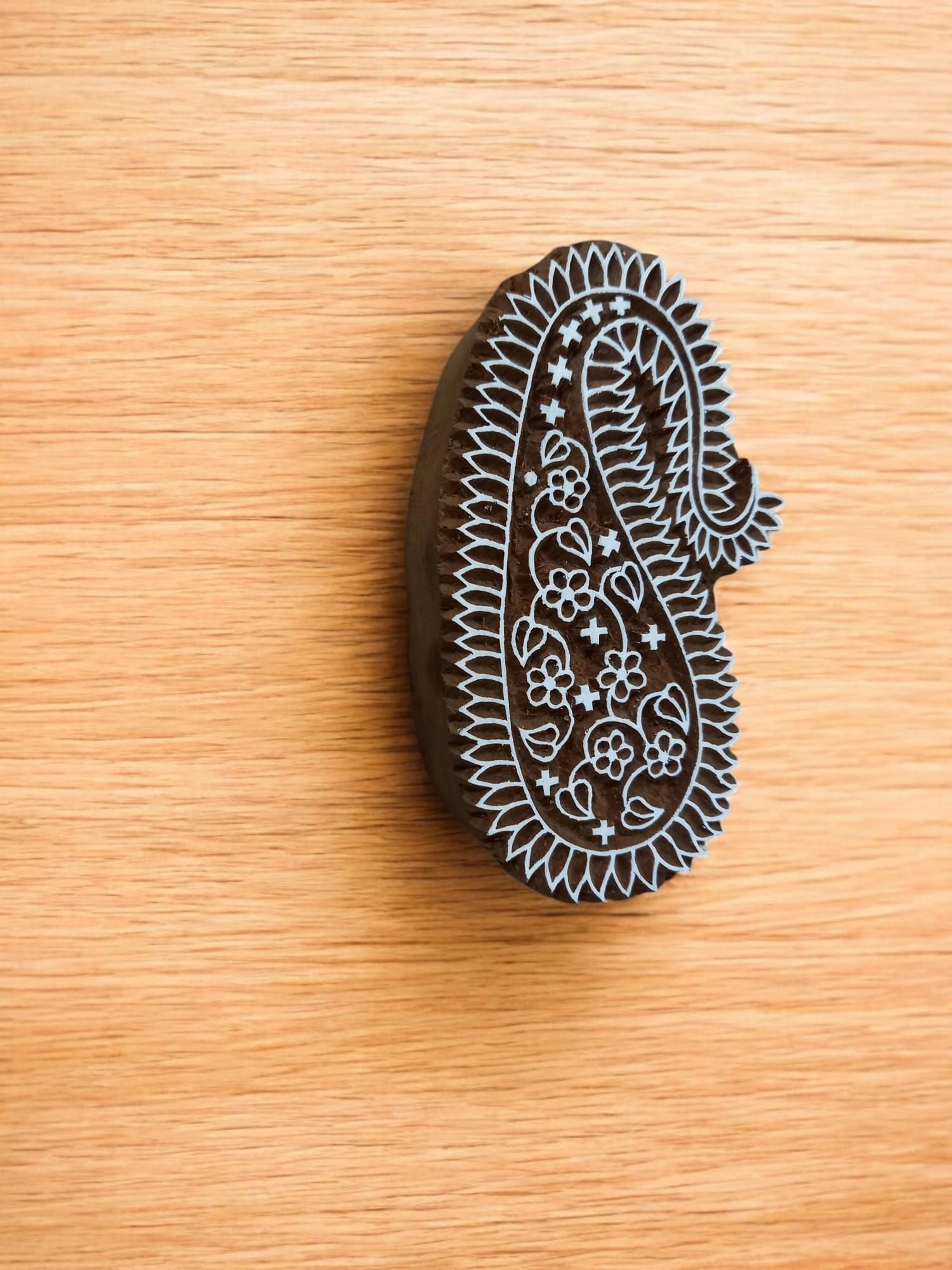 Detailed Paisley ,pottery stamp ceramic mold scrapbooking tjap batik printing floral carved stamps.