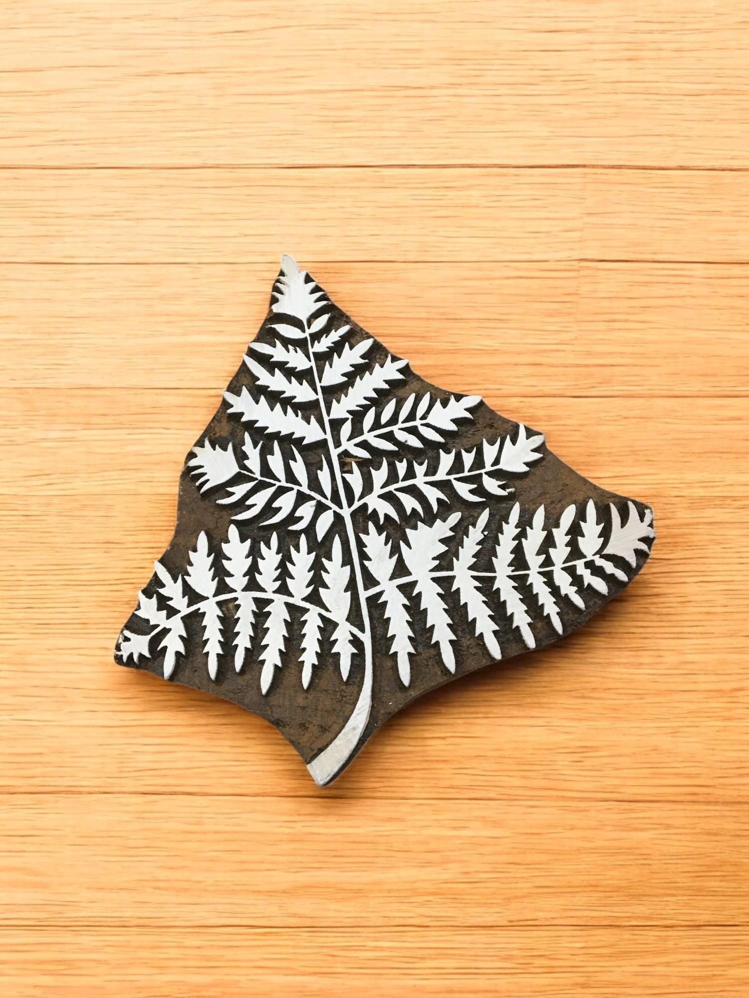 Fern Leaf Wood Block Stamp – Indian Textile Pottery Printing