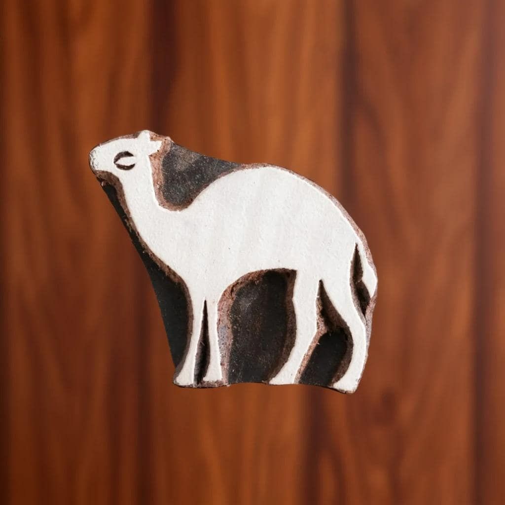 Hand Carved Indian Camel Wood Stamp, Pottery, Textile, Soap