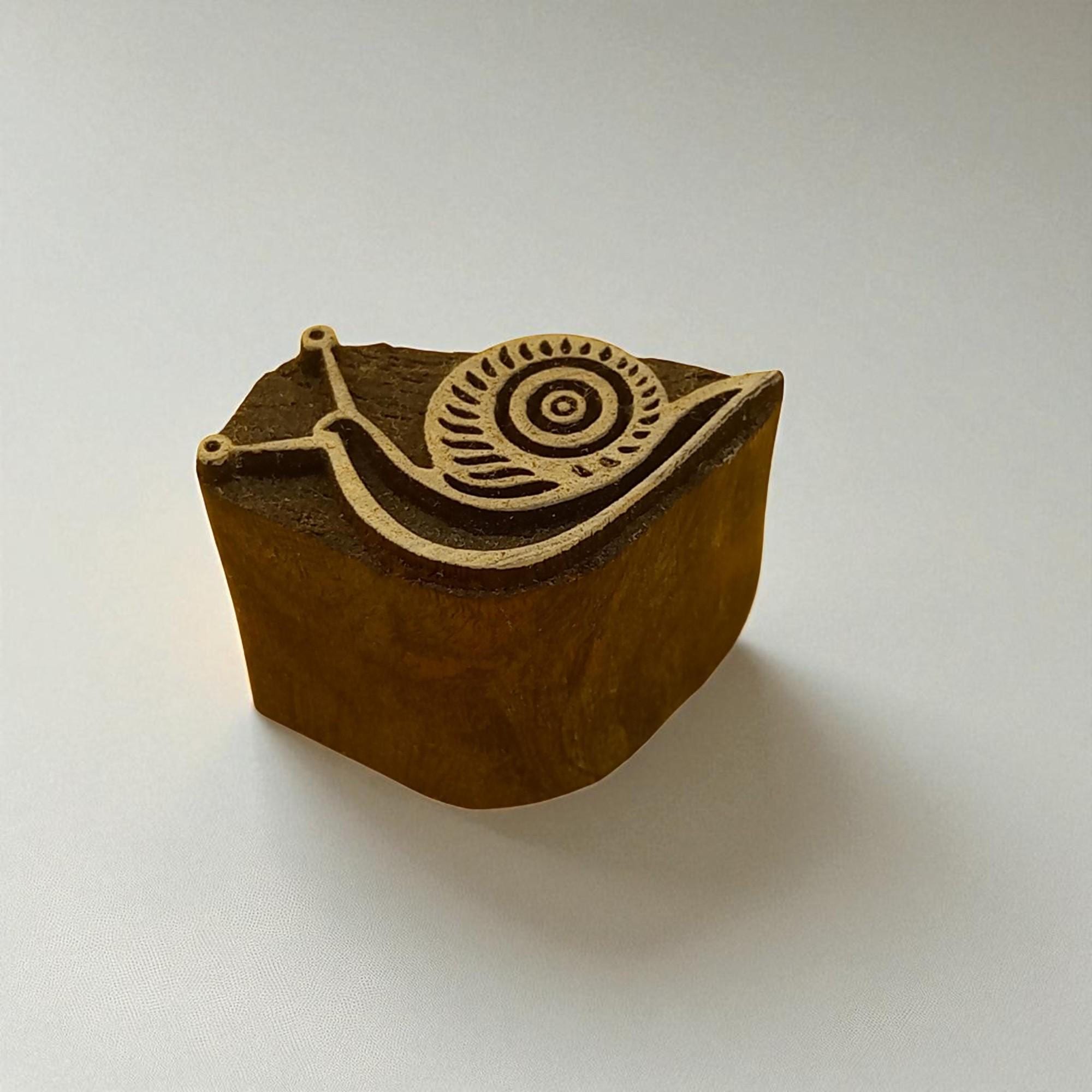 Snali  hand carved Indian wood printing block; textile stamp; pottery stamp,