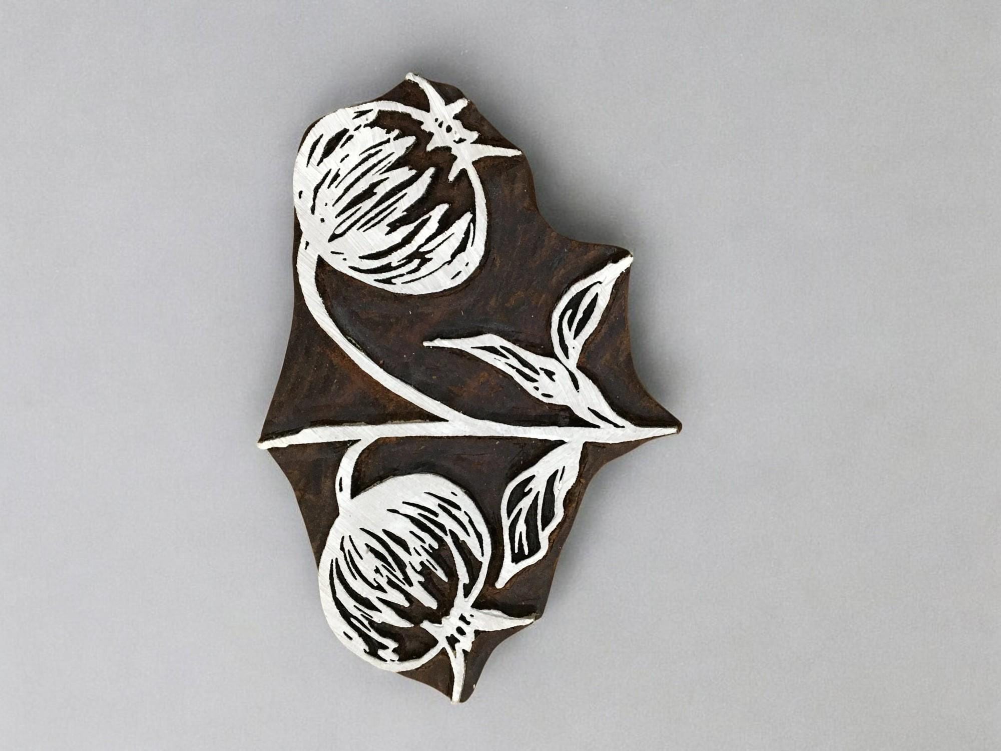 Pomegranate Branch wooden printing block