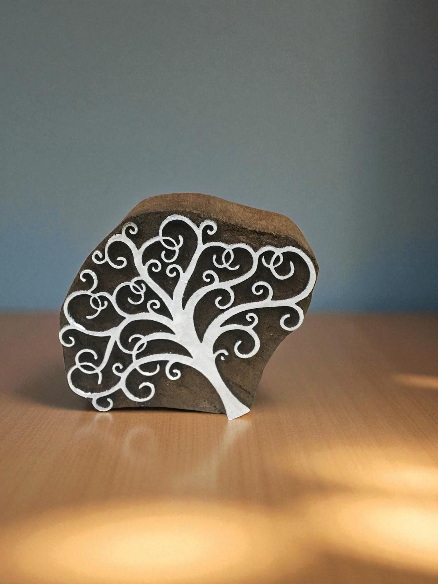 Hand Carved Tree of Life Print Block, Soap Making Stamp (8cm)