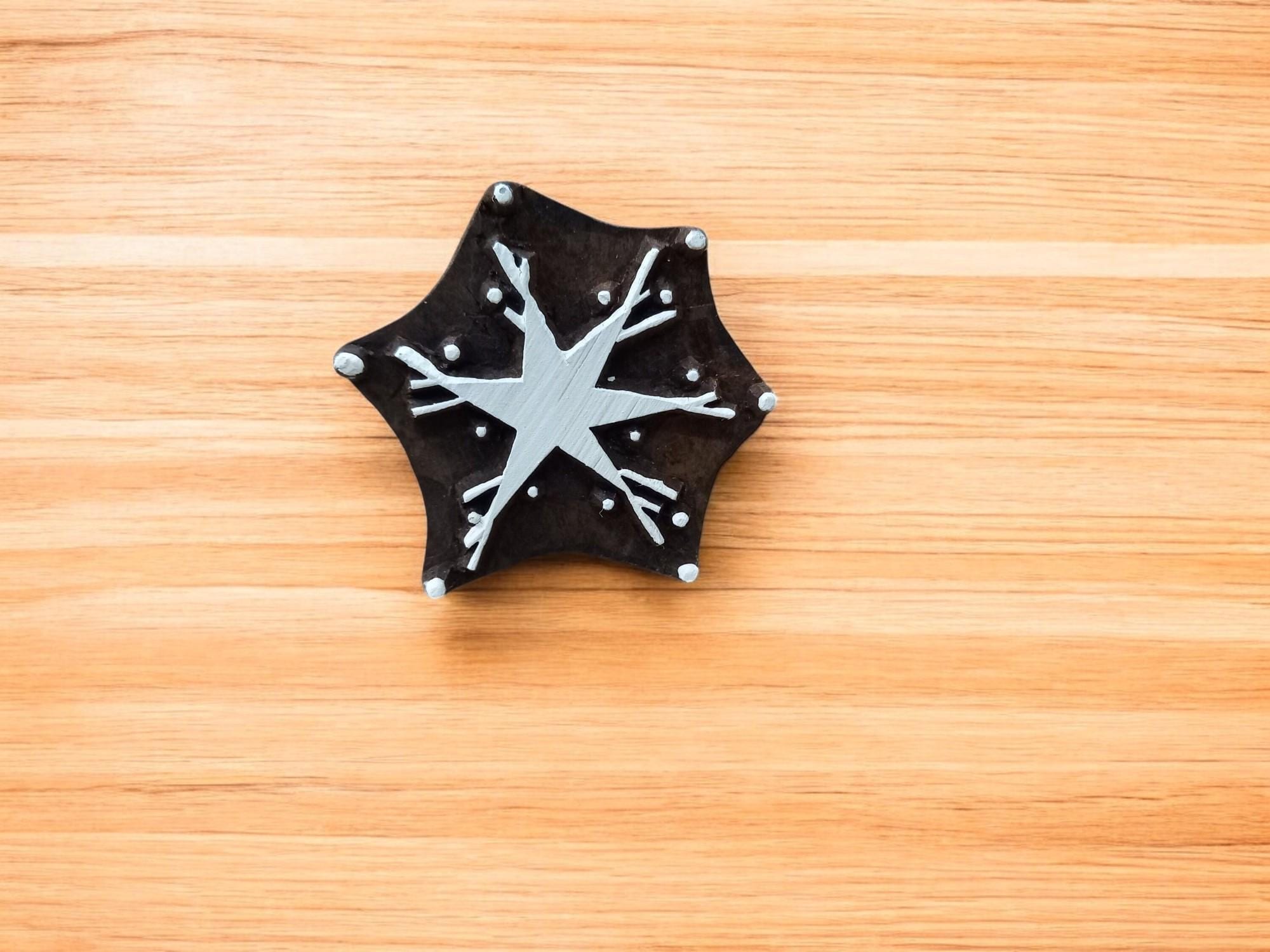Funky Star ,pottery stamp ceramic mold scrapbooking tjap batik printing floral carved stamps.