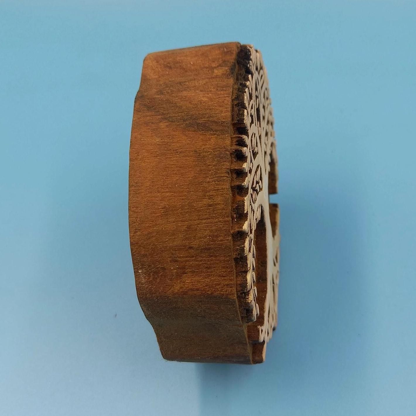 Celtic Tree Wooden Printing Block Pottery Stamp, Batik Tjaps, Blaudruck stempel