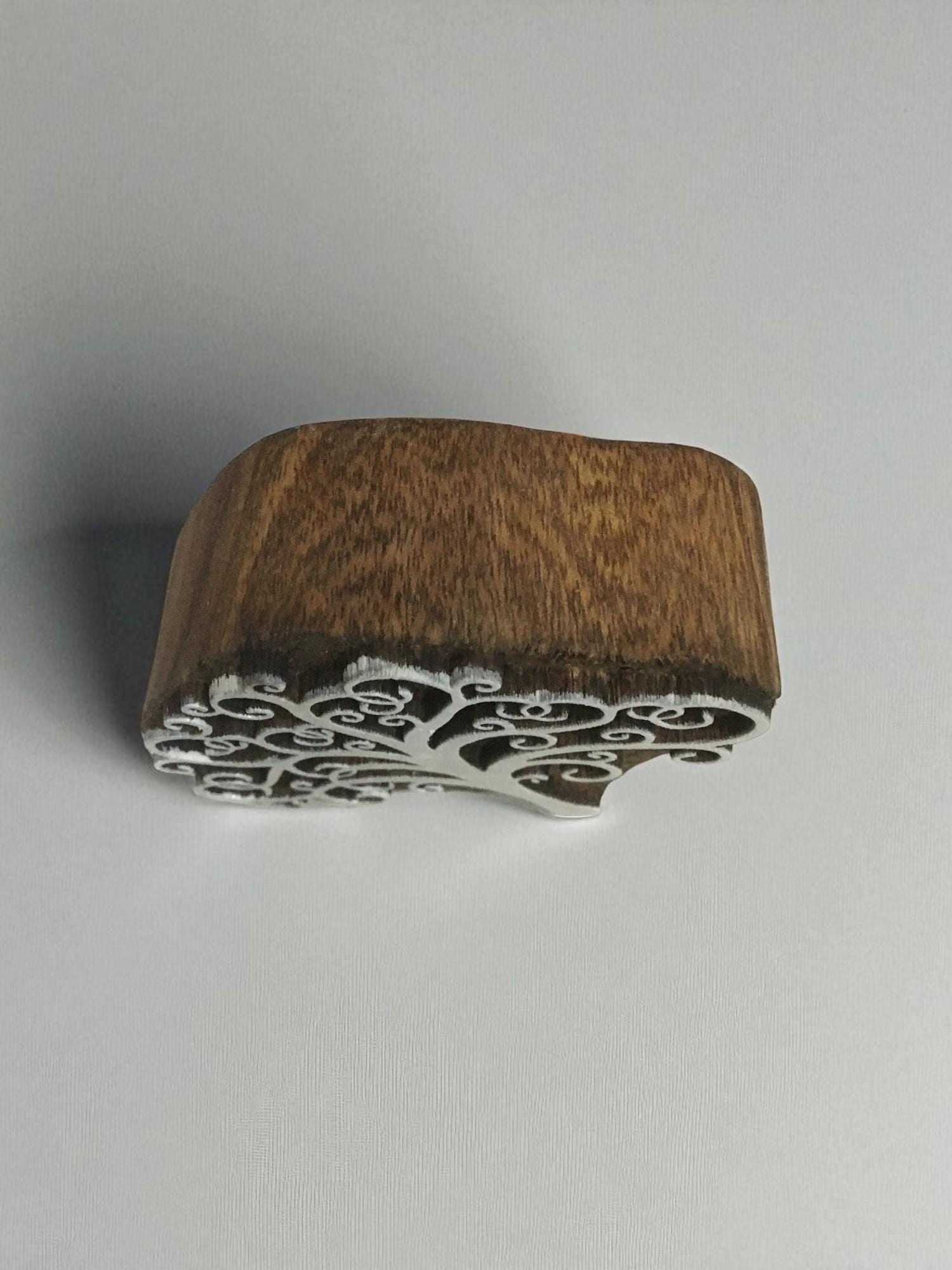 Hand Carved Tree of Life Print Block, Soap Making Stamp (8cm)