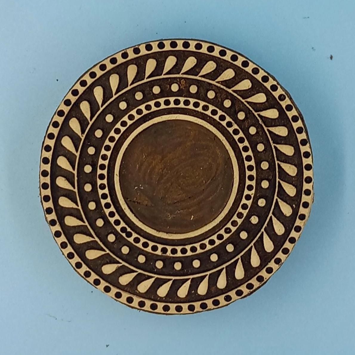 Mandala Wooden Printing Block Pottery Stamp, Batik Tjaps, Blaudruck stempel