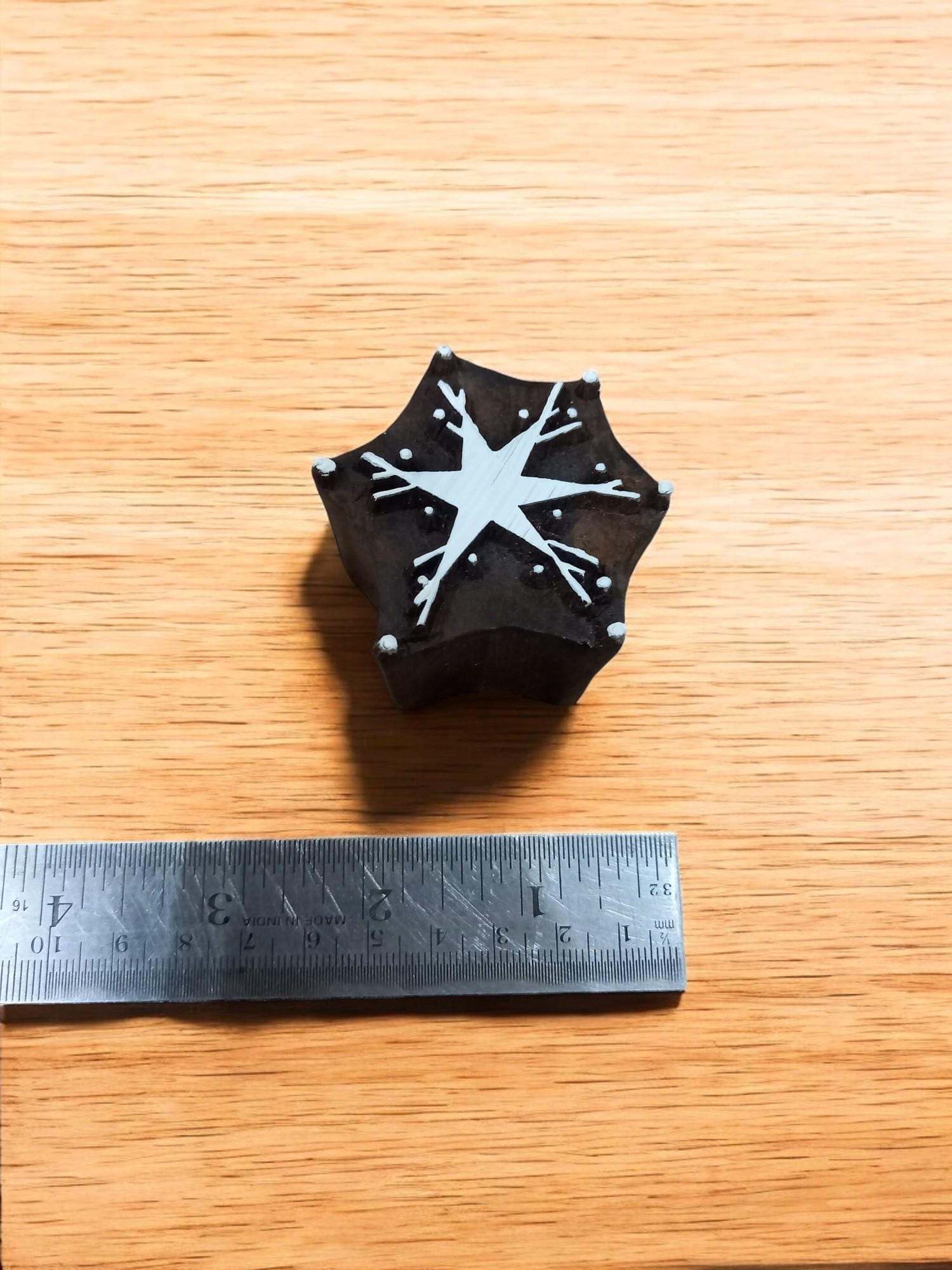 Funky Star ,pottery stamp ceramic mold scrapbooking tjap batik printing floral carved stamps.