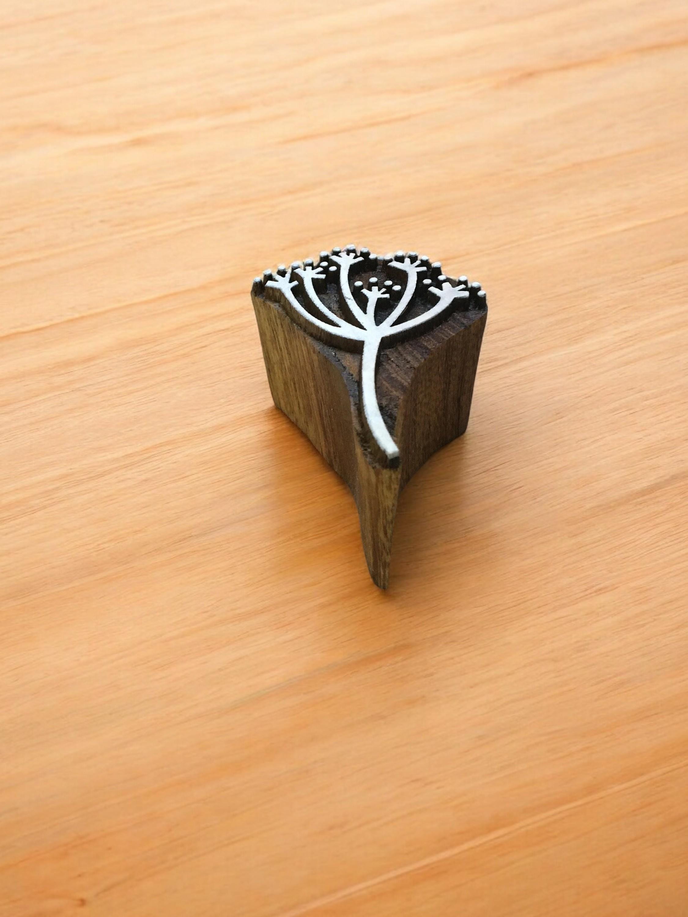 Hare and Seed Head Stamp Block Set, Hand Carved Indian Wood Printing