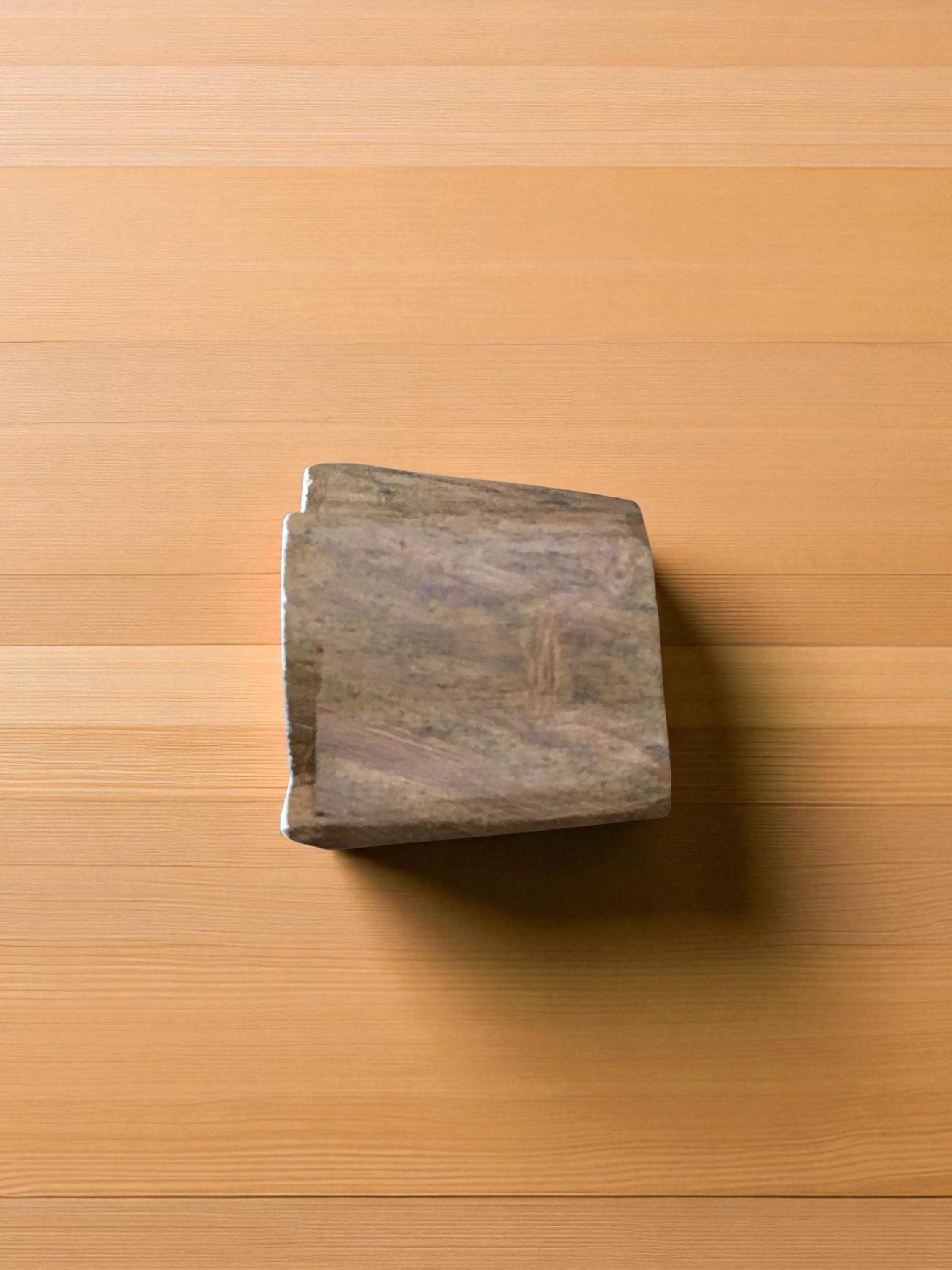 Hand Carved Indian Wood Printing Block: Exquisite Leaf Design
