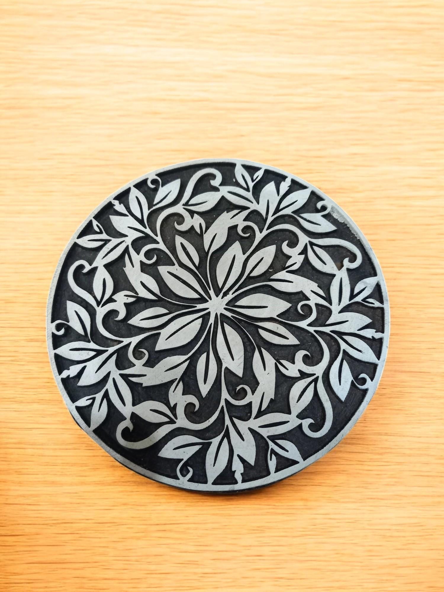 Mandala floral Block ,pottery stamp ceramic mold scrapbooking tjap batik printing floral carved stamps.