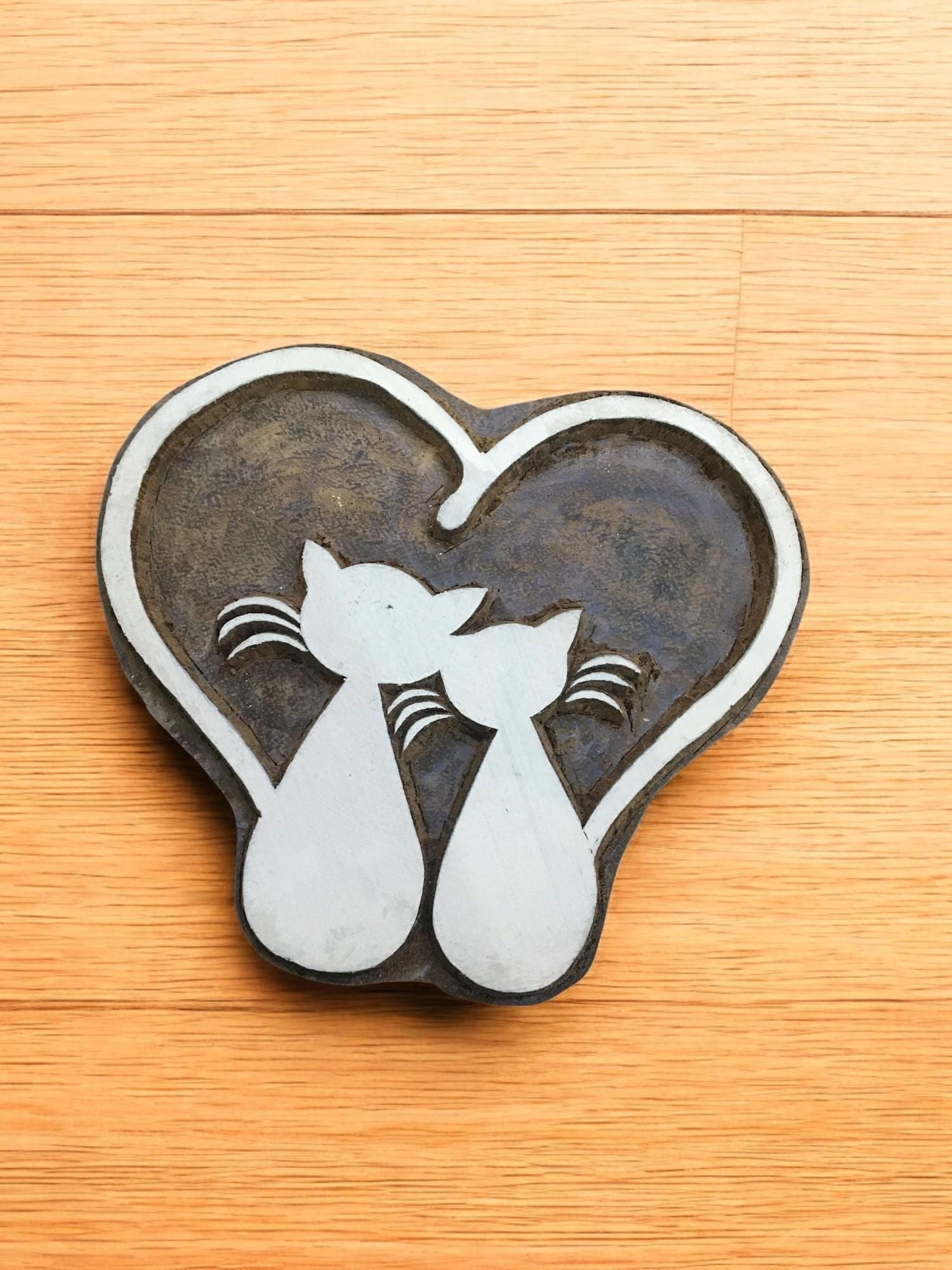 loving cats, pottery stamp ceramic mould scrapbooking tjap batik printing floral carved stamps.