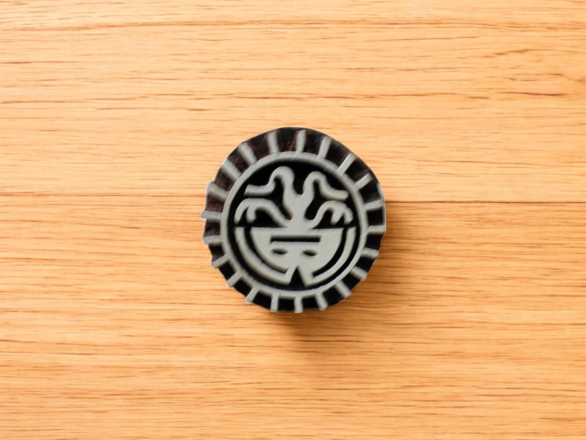 Tribal Deity pottery stamp ceramic mold scrapbooking tjap batik printing floral carved stamps.