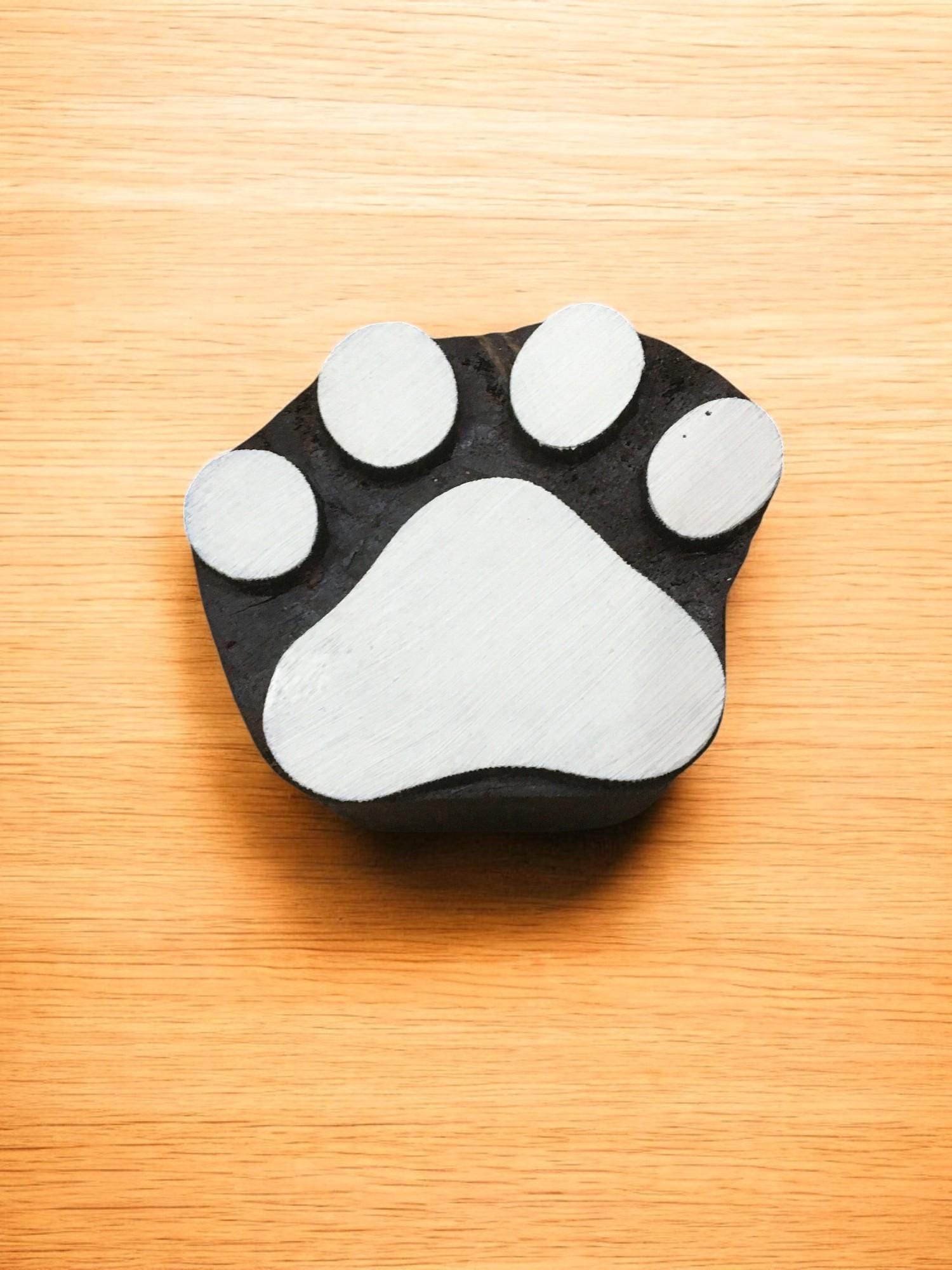 Cat Paw Print Stamp, Indian Wooden Printing Block