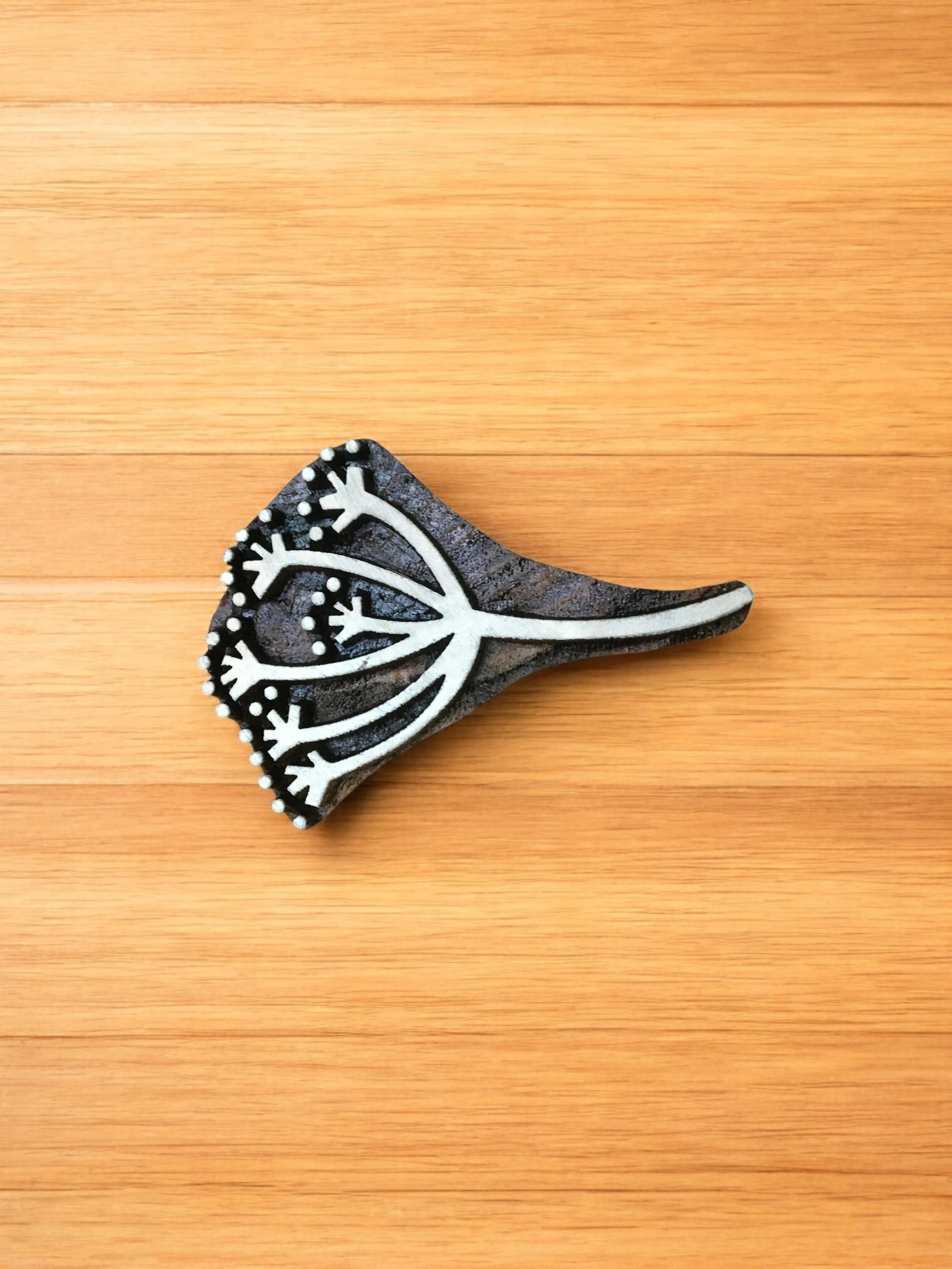 Hare and Seed Head Stamp Block Set, Hand Carved Indian Wood Printing