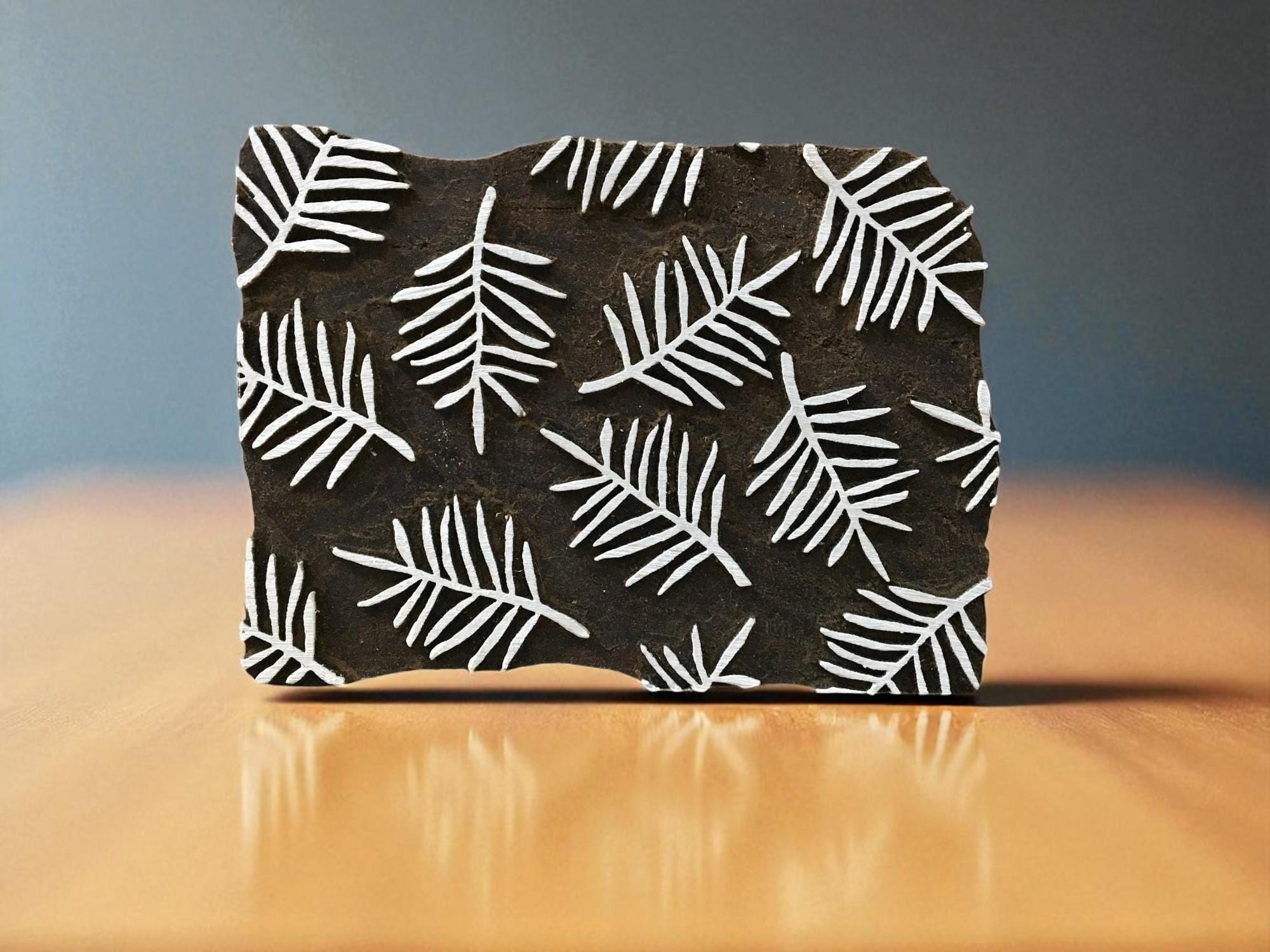 Palme Leaves Repeat Pattern Block