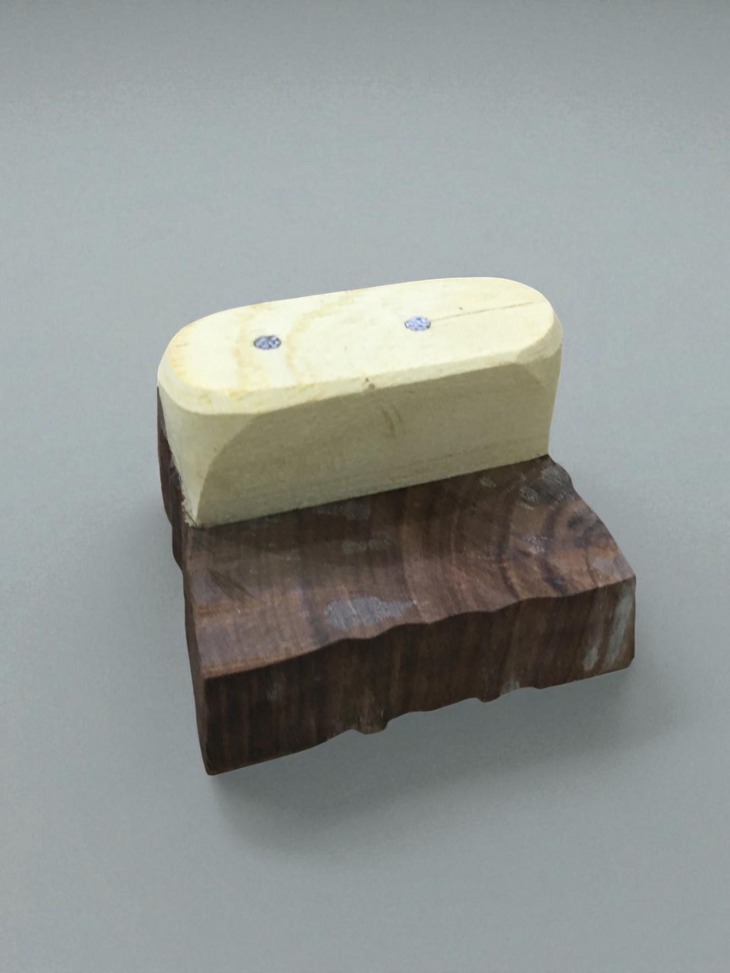 Hand Carved Indian Wood Printing Block: Floral Textile Stamp