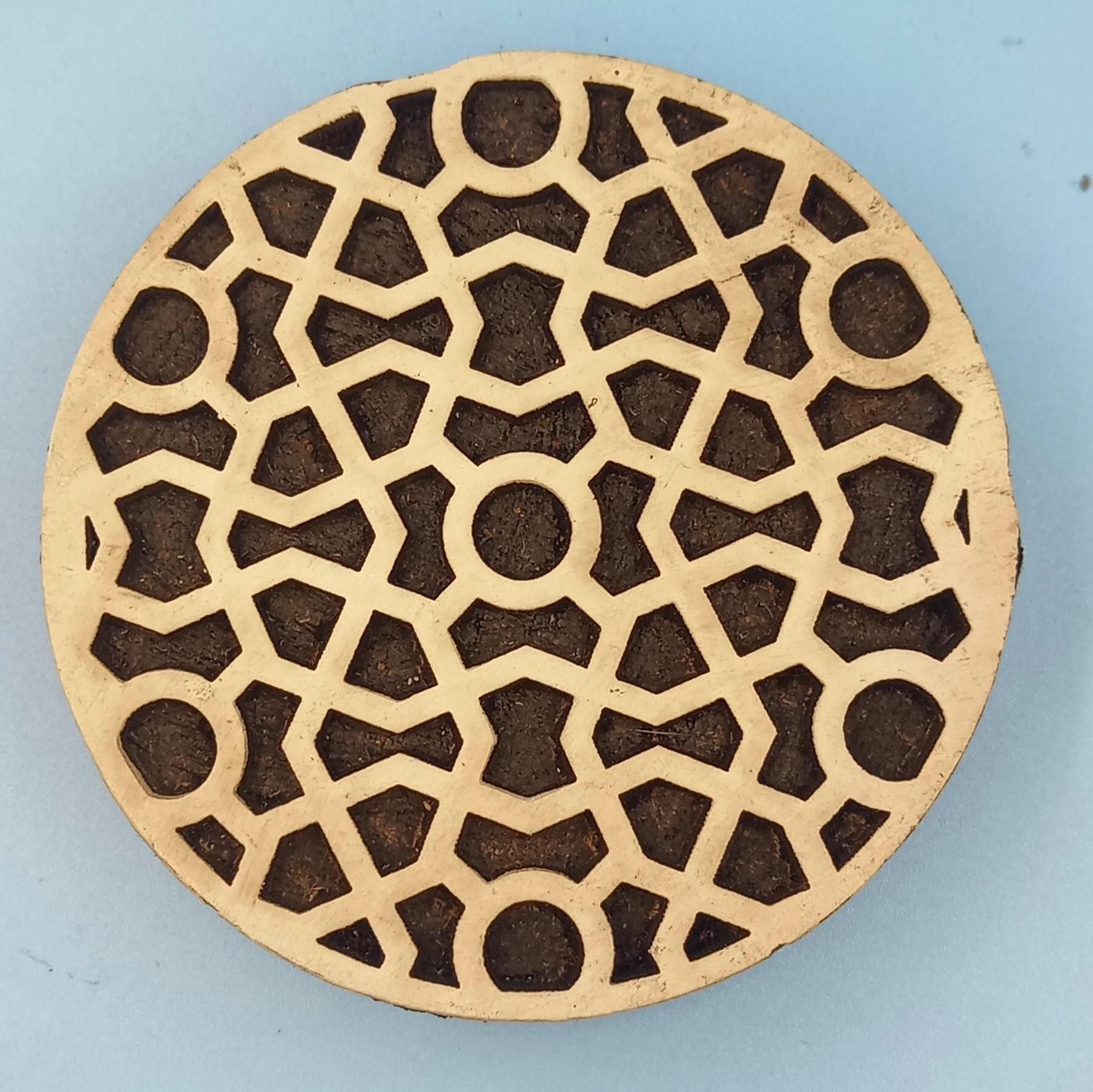 Geometric Mandala Wooden Printing Block Pottery Stamp, Batik Tjaps, Blaudruck stempel