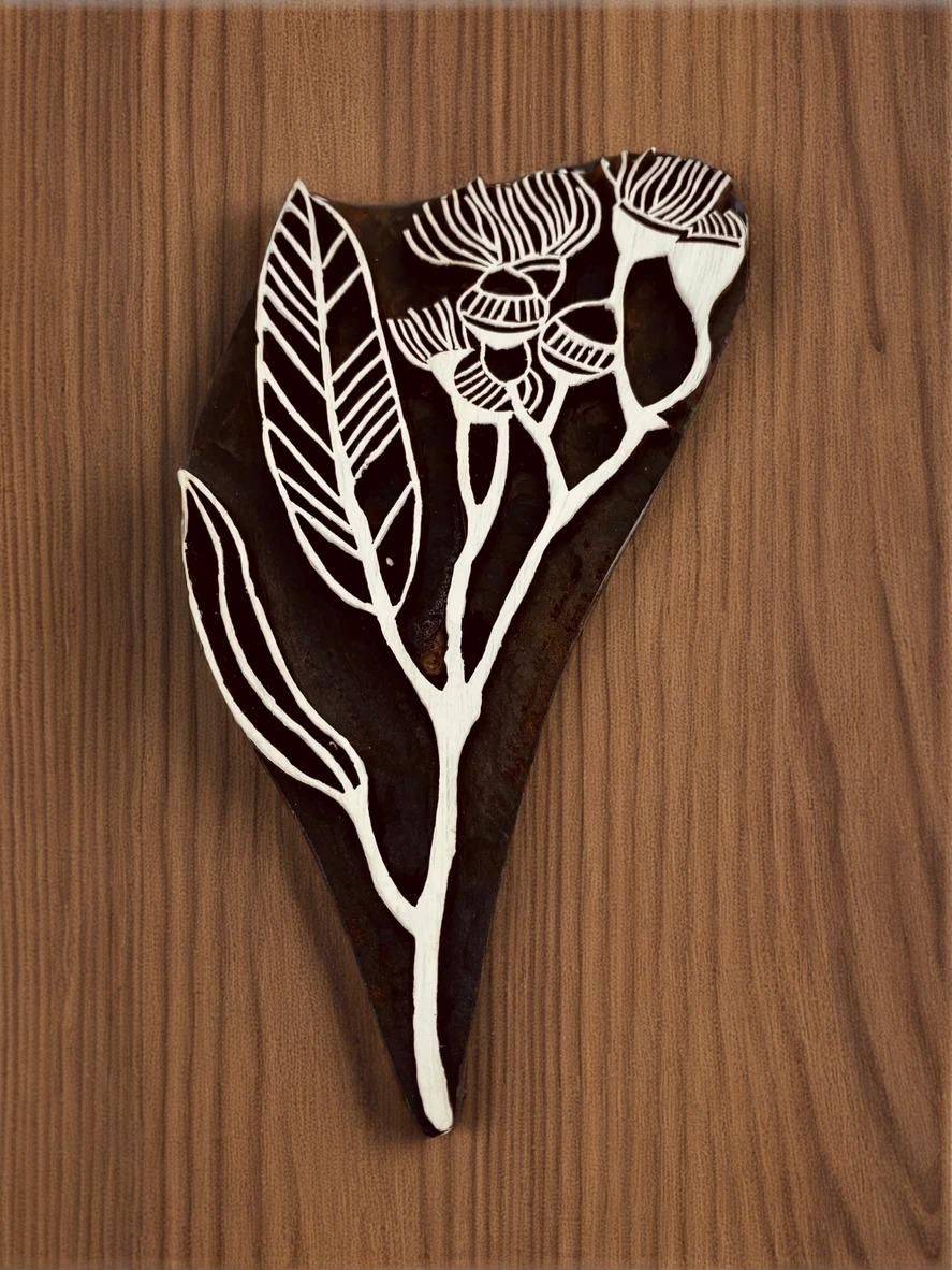 Eucalypt Blossom Wood Block Stamp