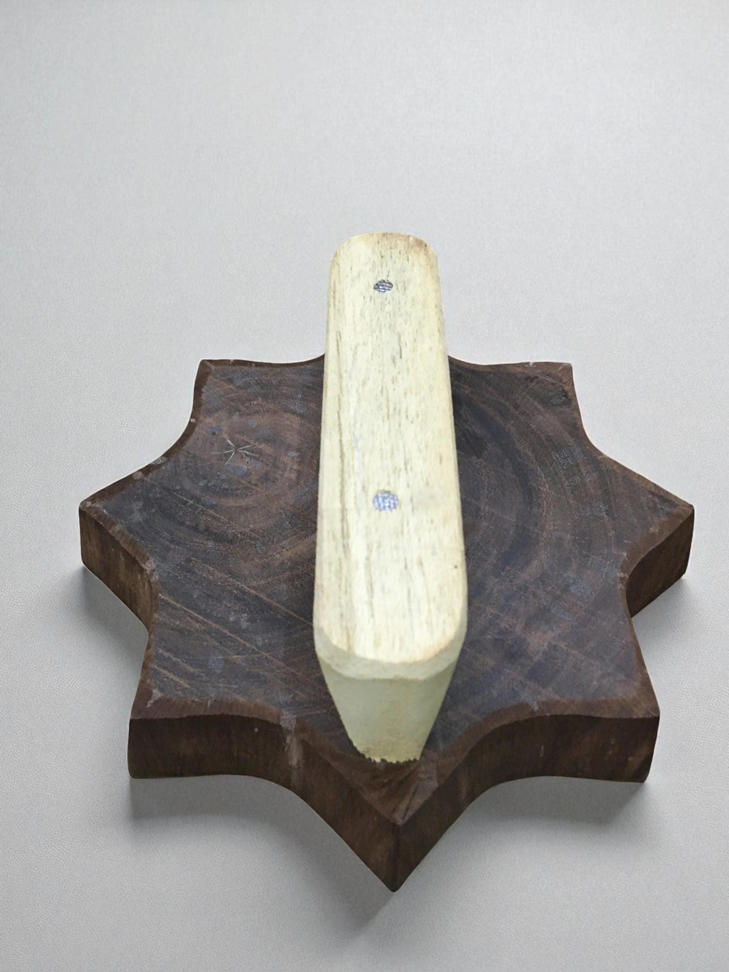Geomeric lotus Flower  hand carved Indian wood printing block; textile stamp; pottery stamp,