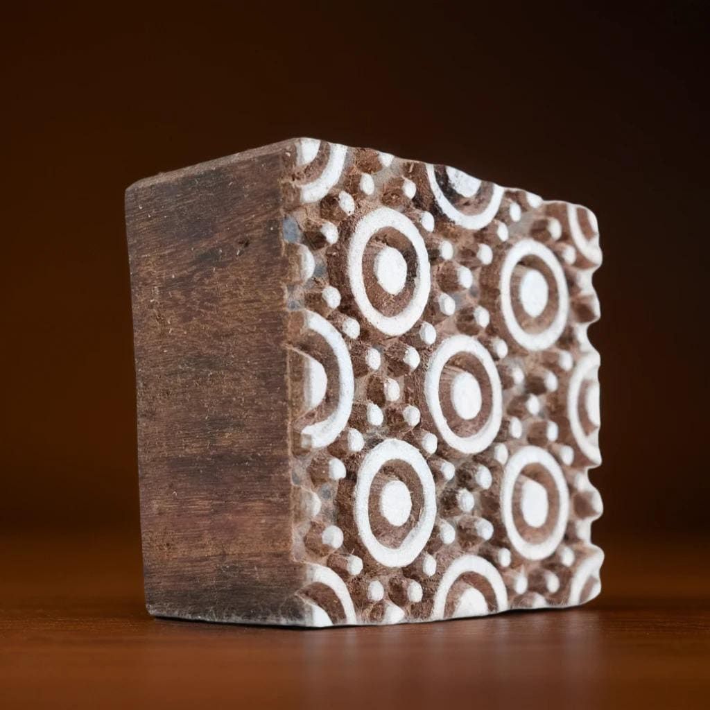 Wood Block - Playful Dots