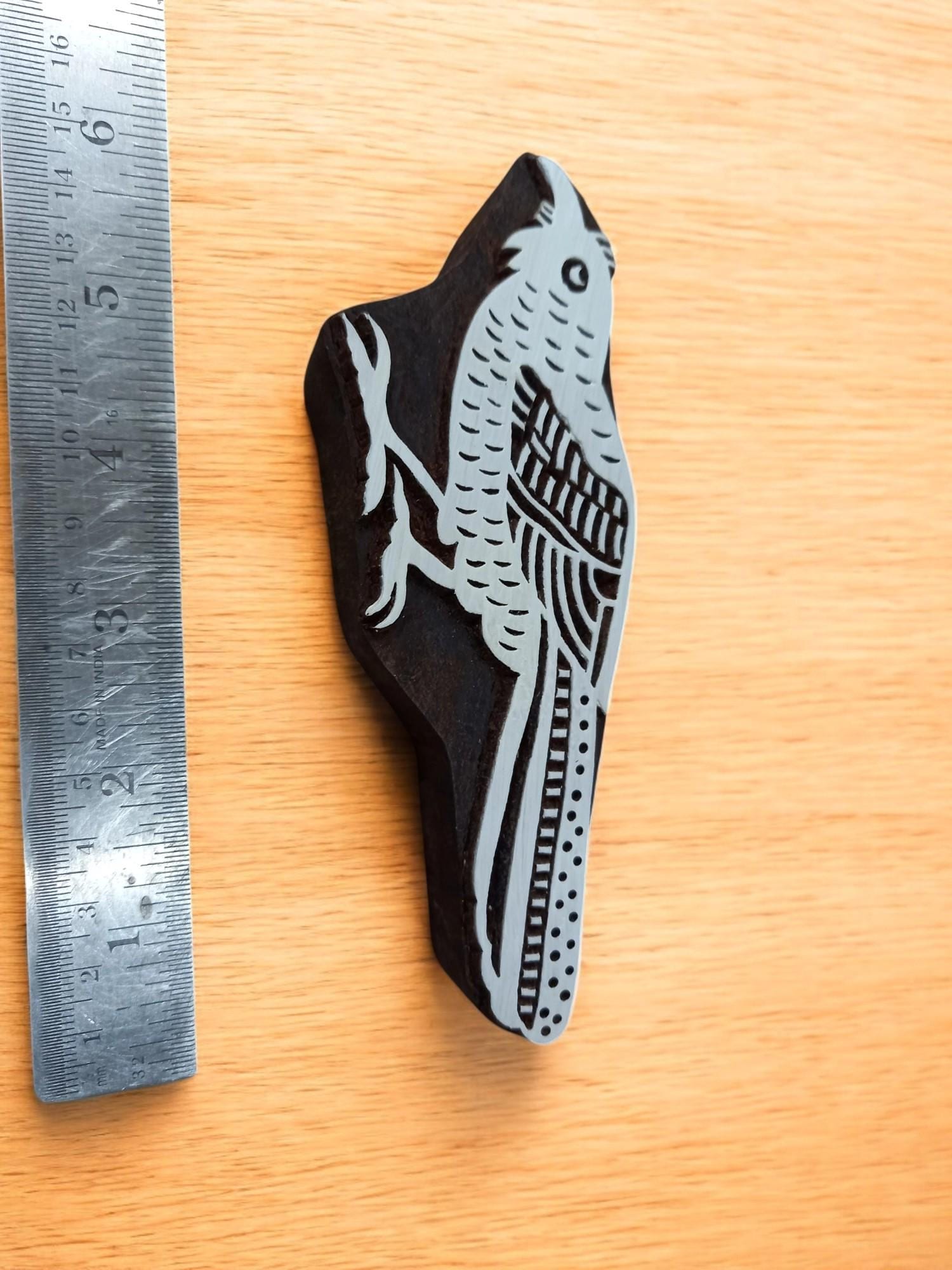 Cuckoo Bird ,pottery stamp ceramic mould scrapbooking tjap batik printing floral carved stamps.
