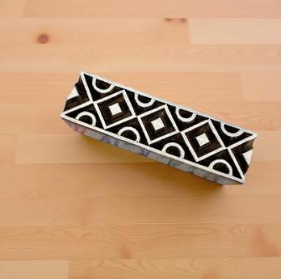 Indian Wooden Printing Block - Geometric Border 2