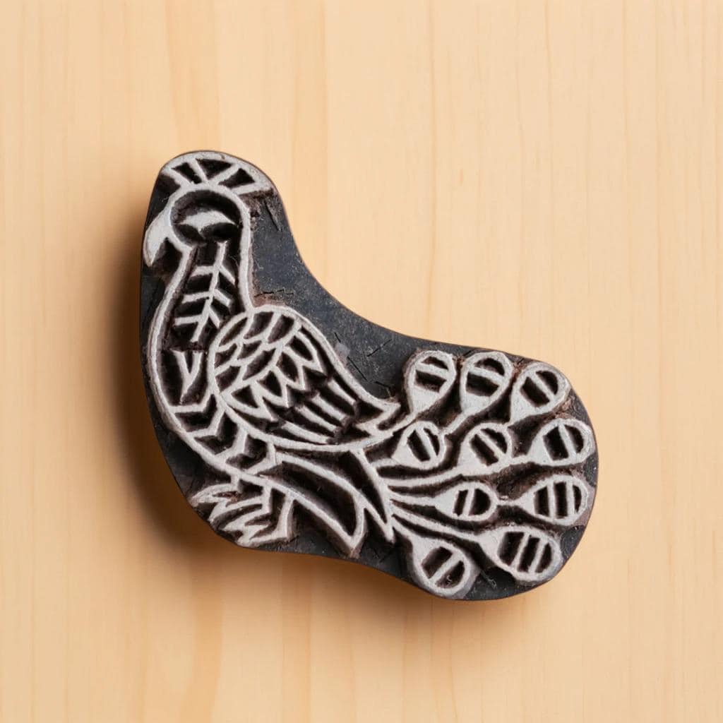 Wood Block - Pretty Peacock