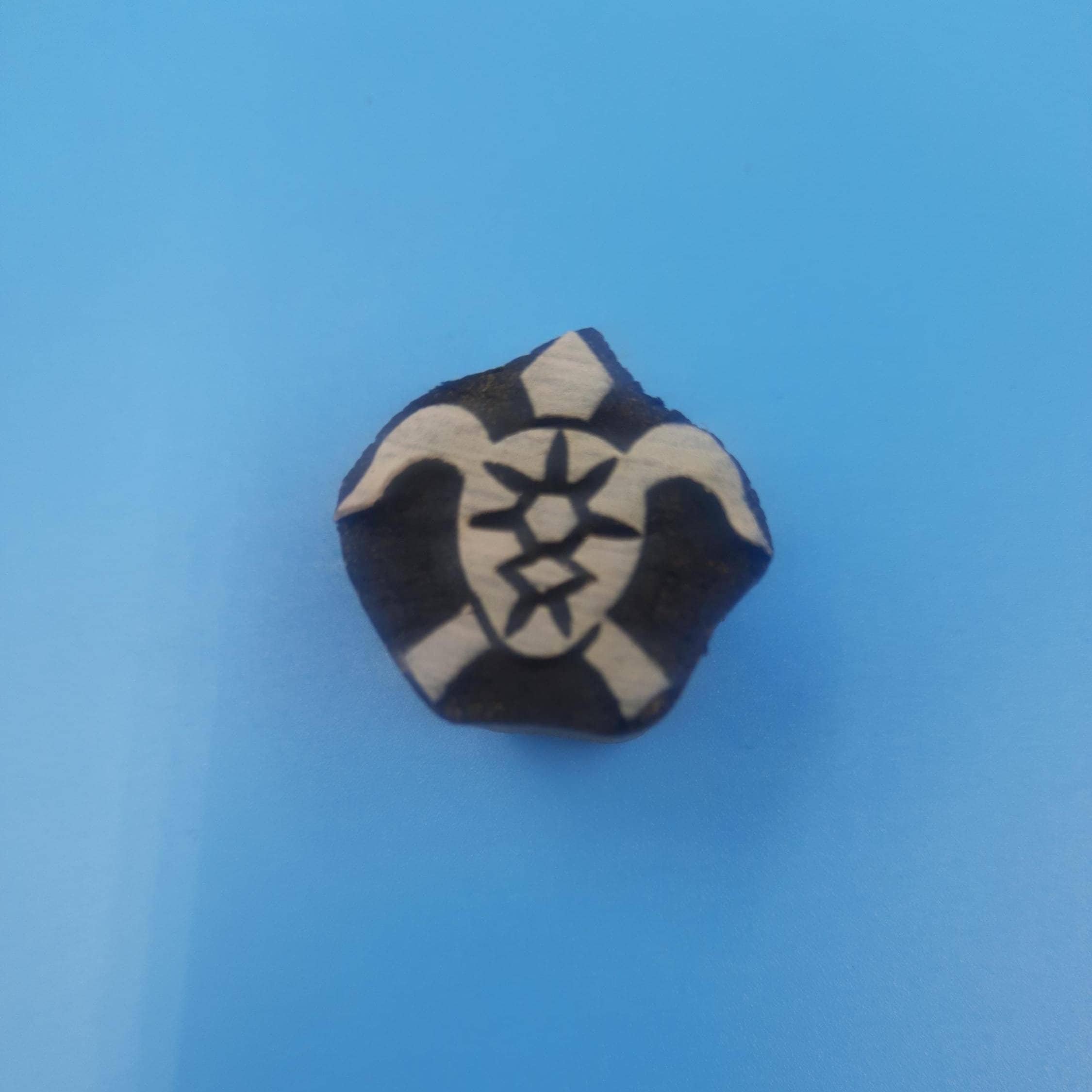 Solid Turtle Wooden Printing Block Pottery Stamp, Batik Tjaps, Blaudruck stempel