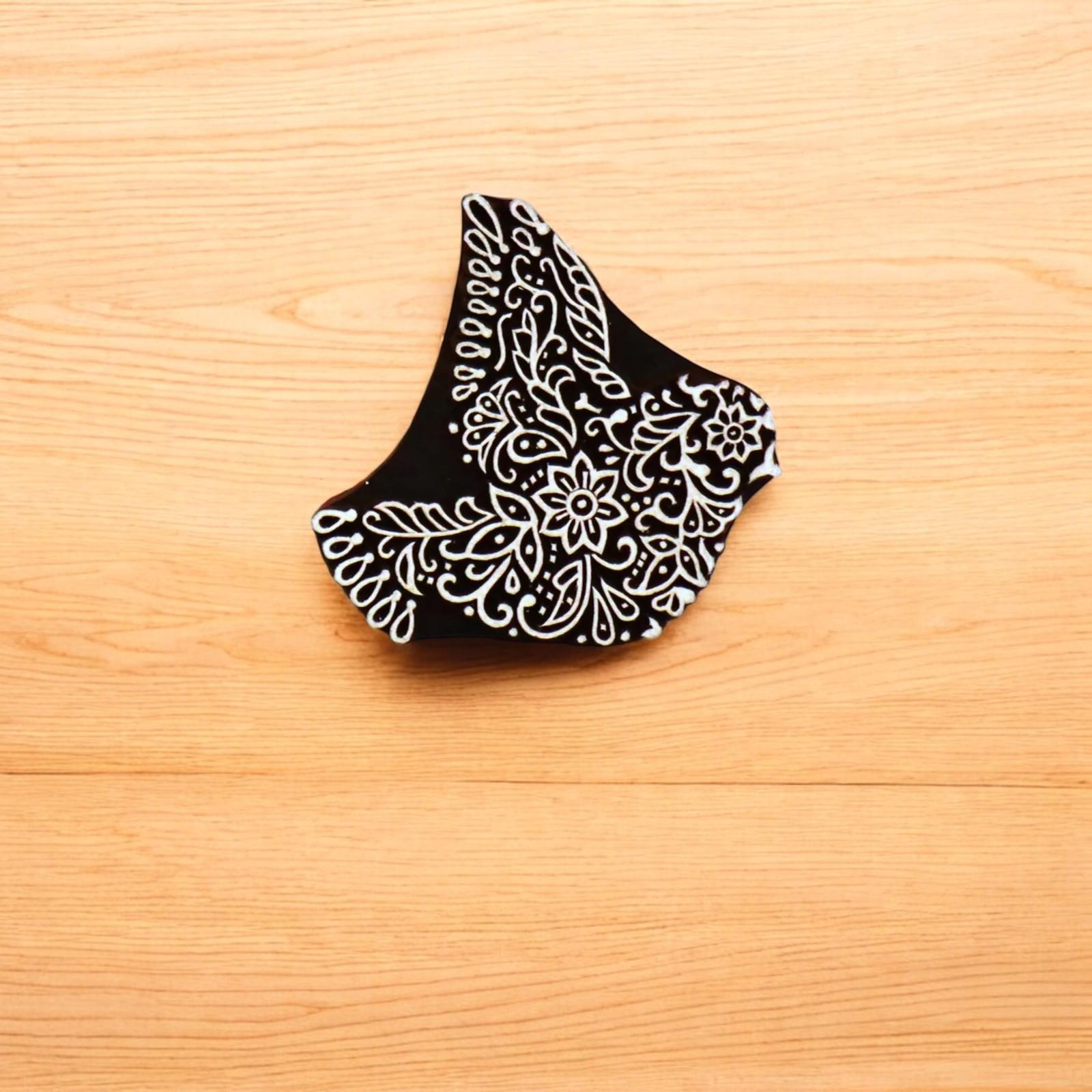 Detailed Filigree Bird- Indian Printing Block