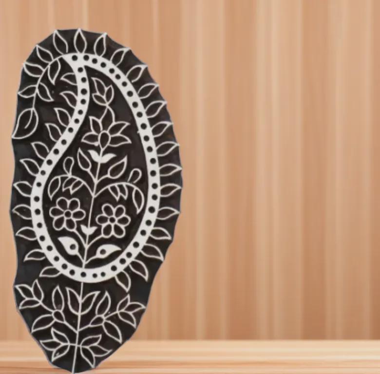 Paisley Wooden Stamp Set, Batik Printing Blocks