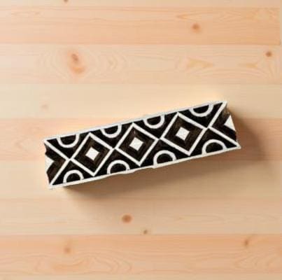 Indian Wooden Printing Block - Geometric Border 2