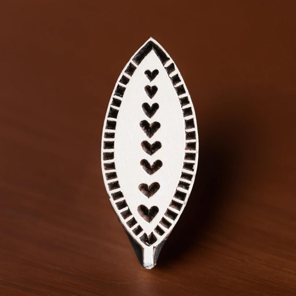 Wood Block - Heart Leaf