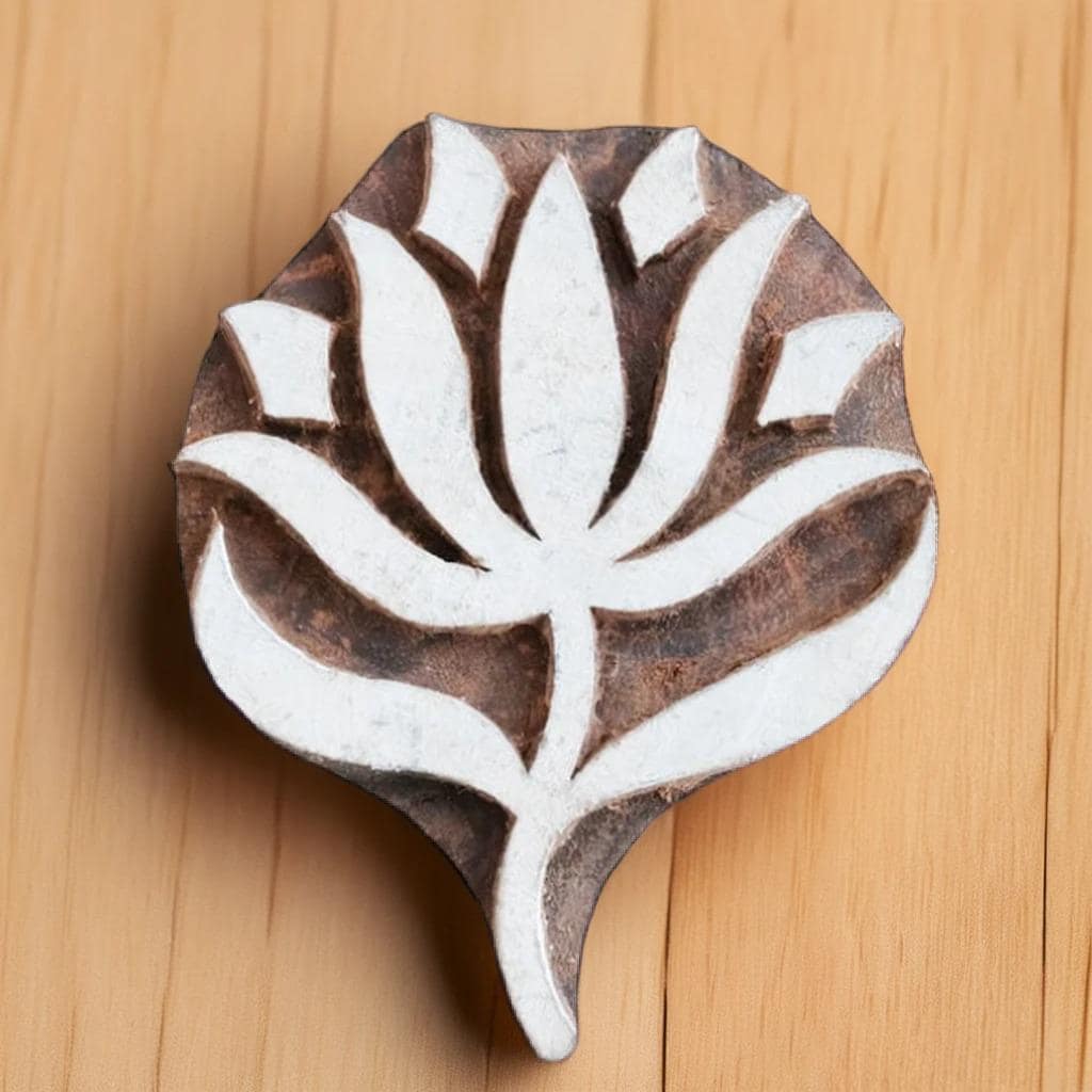 Blossom Wood Block Print Stamp, Soap & Pottery