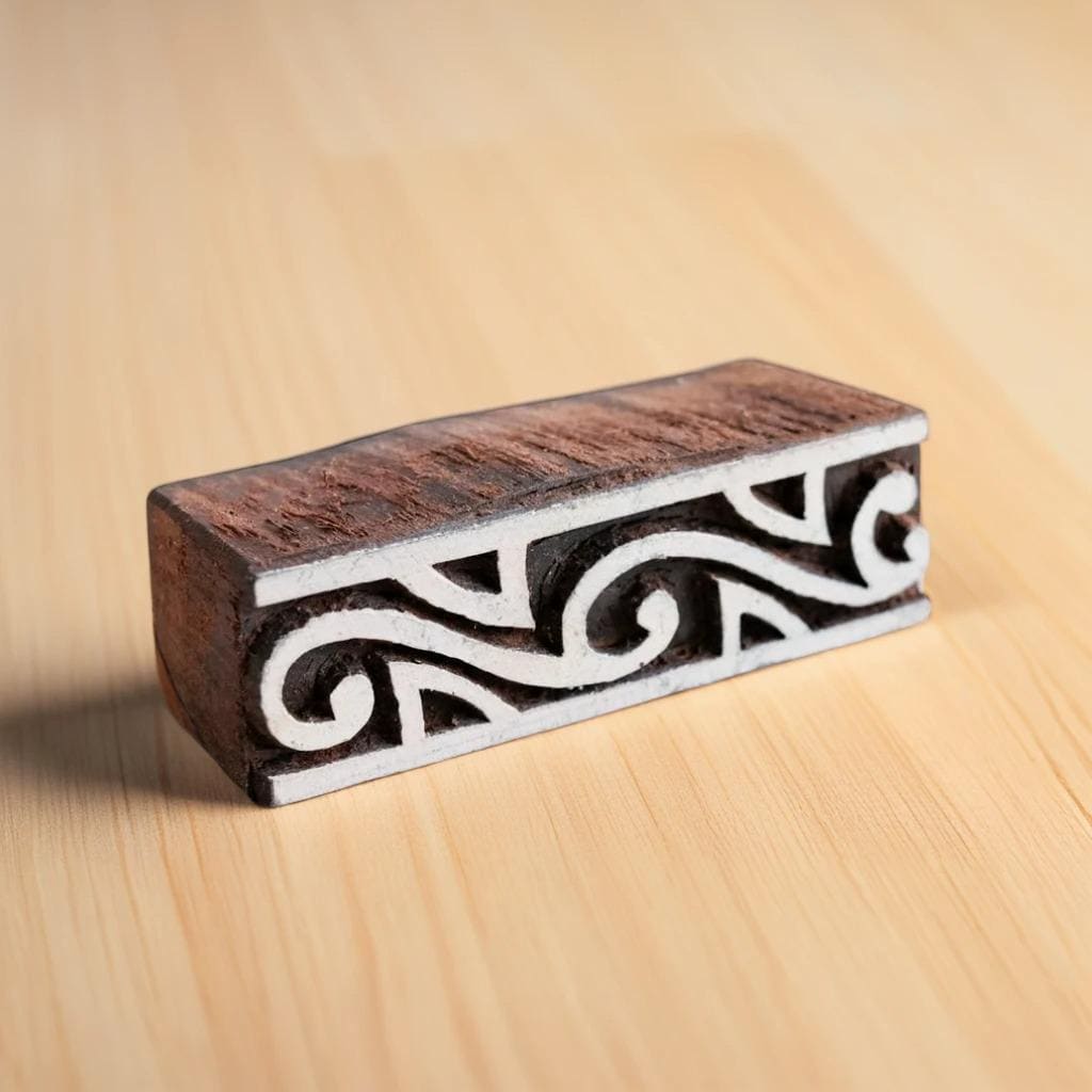 Wood Block - Waves Border