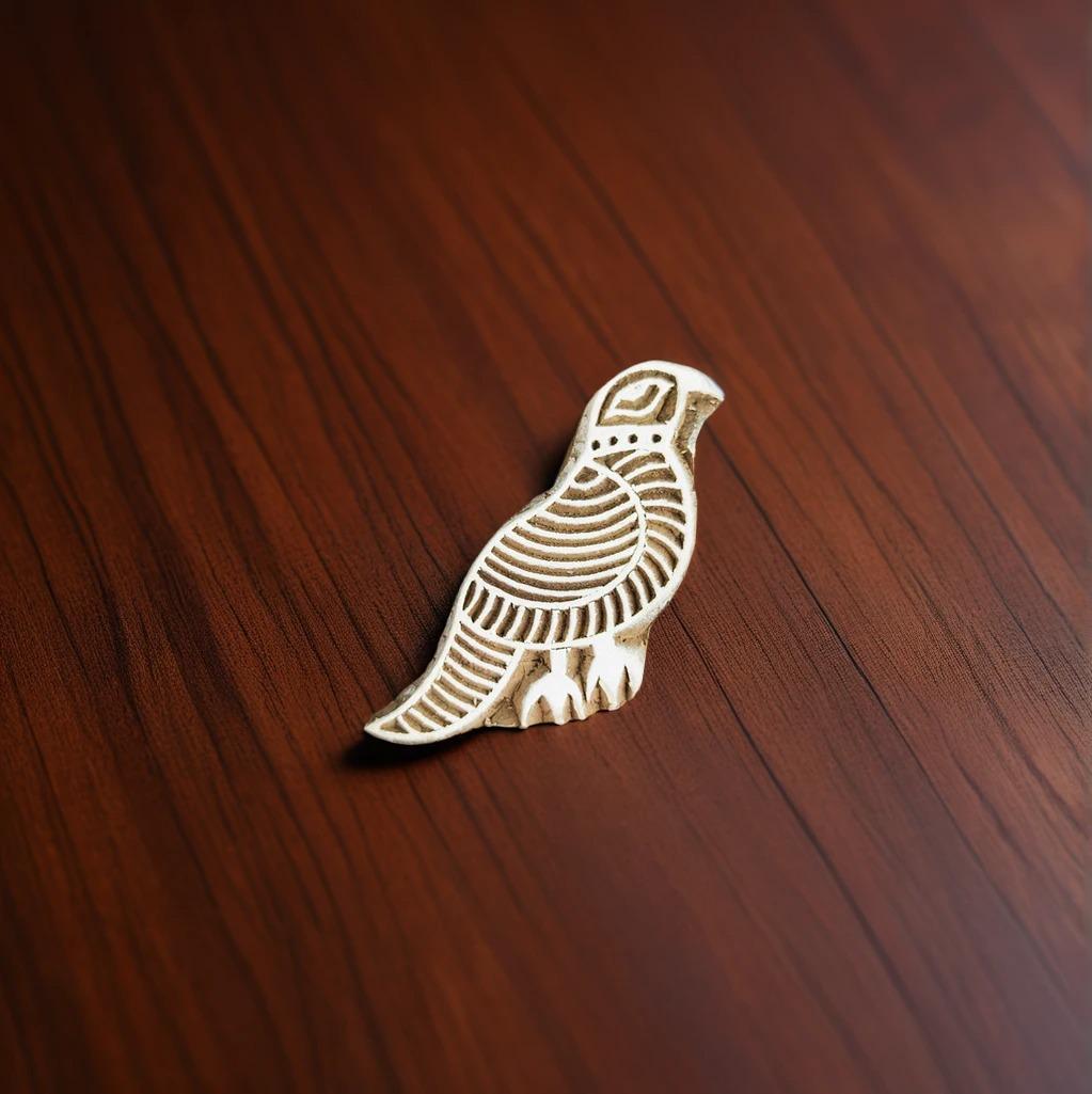 Wooden Parakeet Stamp | Printing Blocks for Batik and Fabric Printing