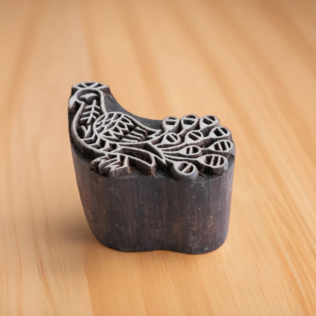 Wood Block - Pretty Peacock