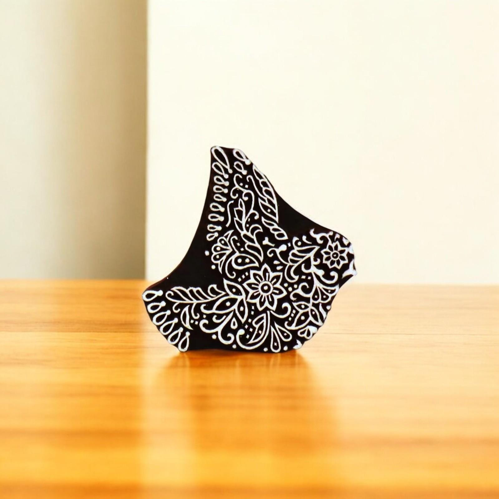 Detailed Filigree Bird- Indian Printing Block