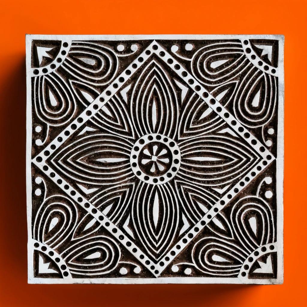 Wood Block - Floral Echoes