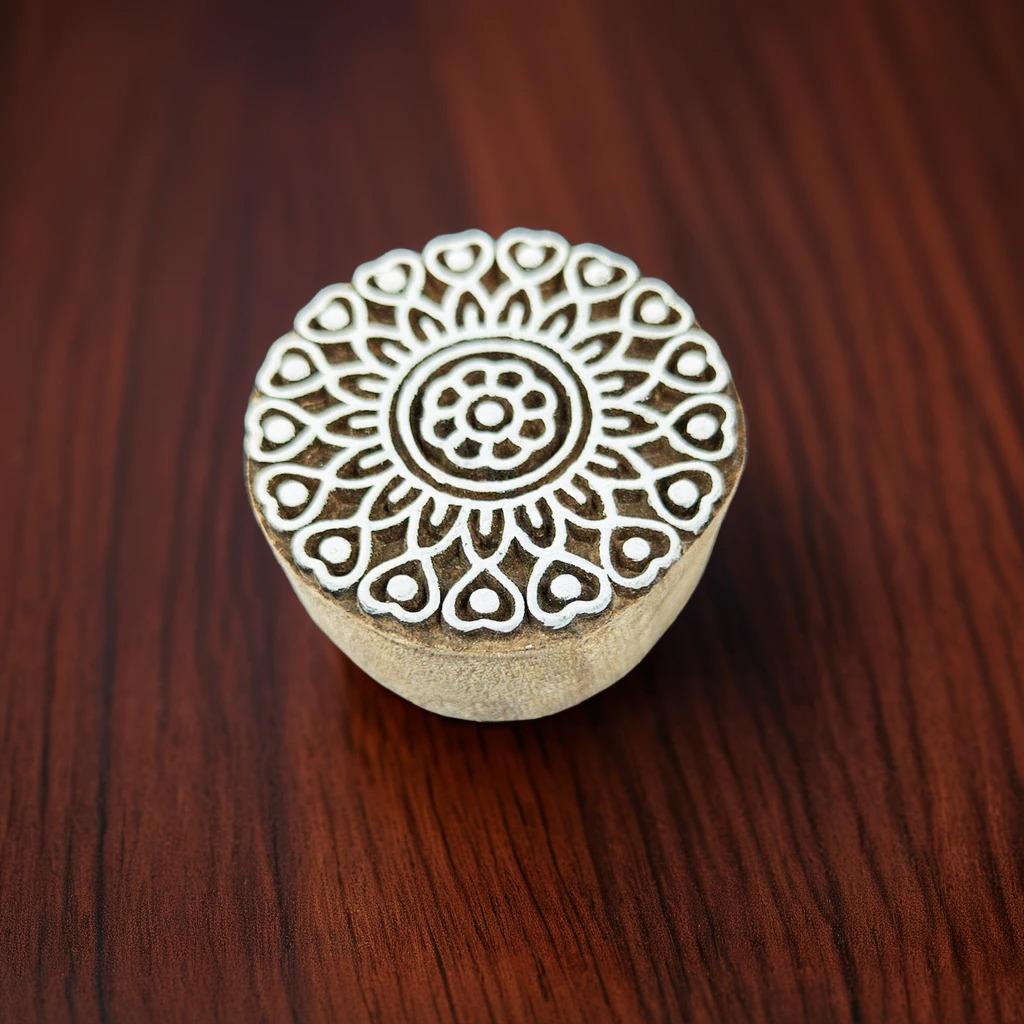 Circular Mandala Stamp | Indian Printing Blocks