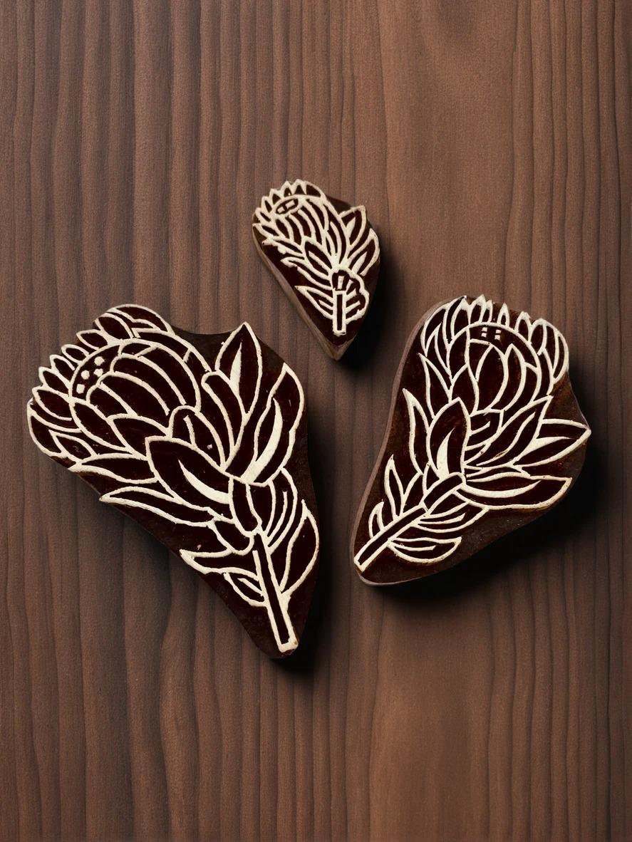 Protea Wood Block Stamp