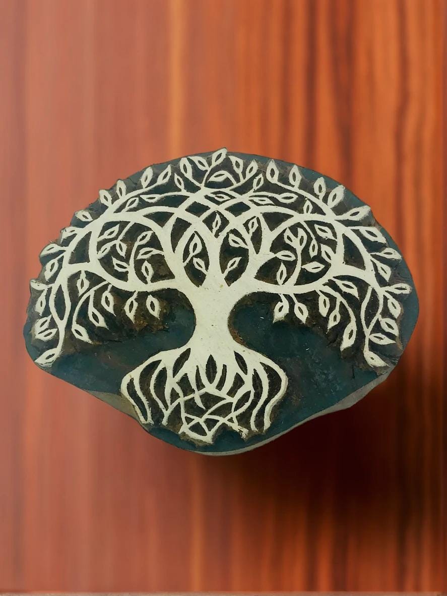 Moreton Bay Fig Wood Block Stamp