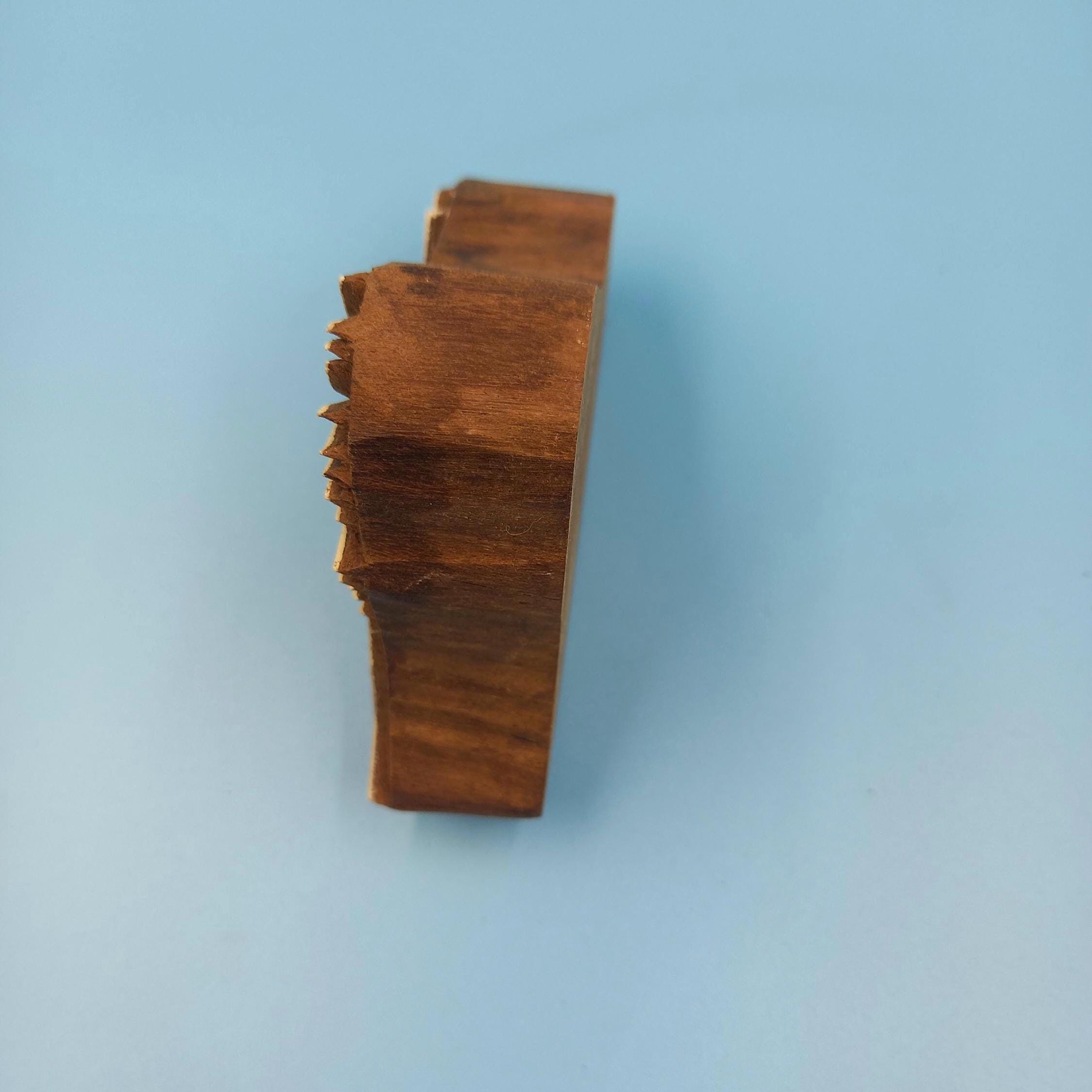 Thorny Flower Bud Wooden Printing Block Pottery Stamp, Batik Tjaps, Blaudruck stempel