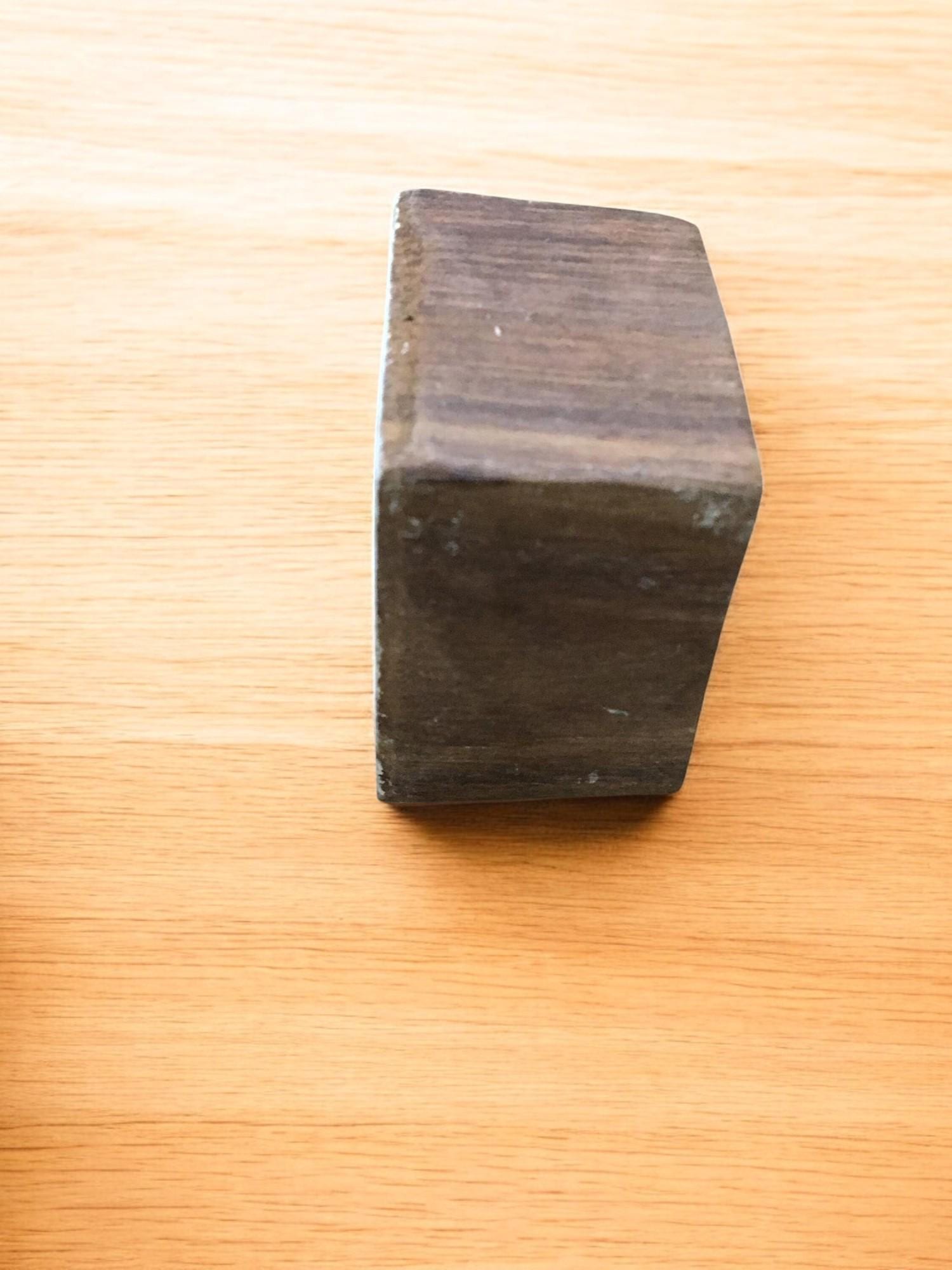 Geometric Square Wood Stamp: Hand Carved Printing Block