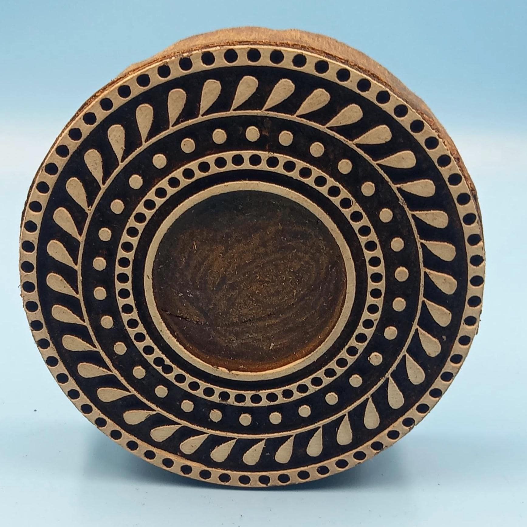 Mandala Wooden Printing Block Pottery Stamp, Batik Tjaps, Blaudruck stempel