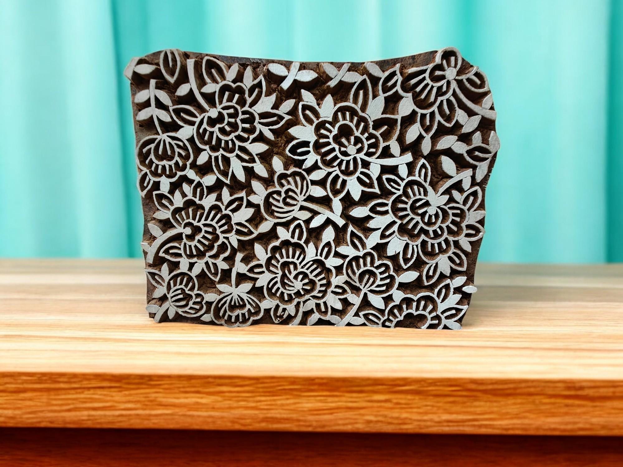 Floral Repeat Pattern pottery stamp ceramic mold scrapbooking tjap batik printing floral carved stamps.